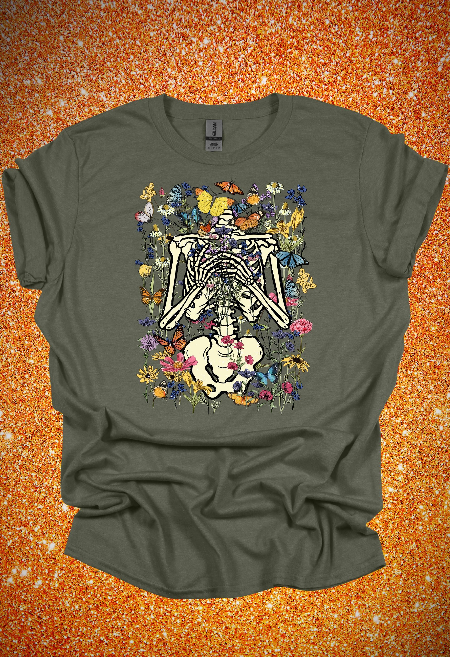 Skeleton w/ Flowers T Shirt/Sweatshirt