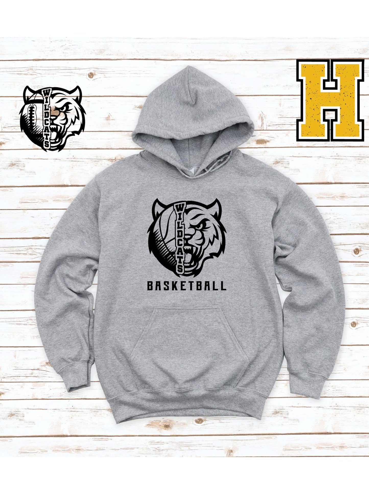 Wildcat Face/ Basketball T Shirt/Sweatshirt/Hoodie