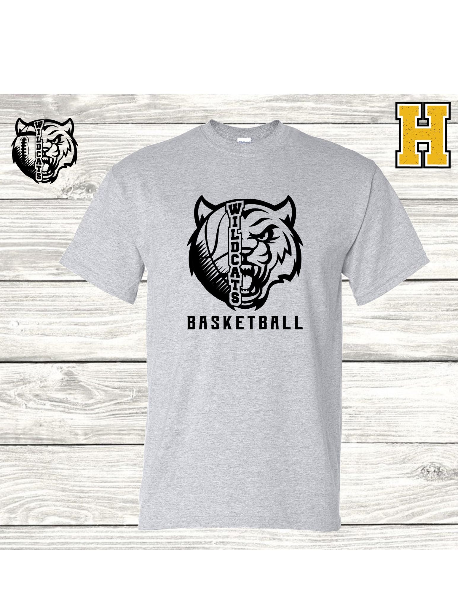 Wildcat Face/ Basketball T Shirt/Sweatshirt/Hoodie