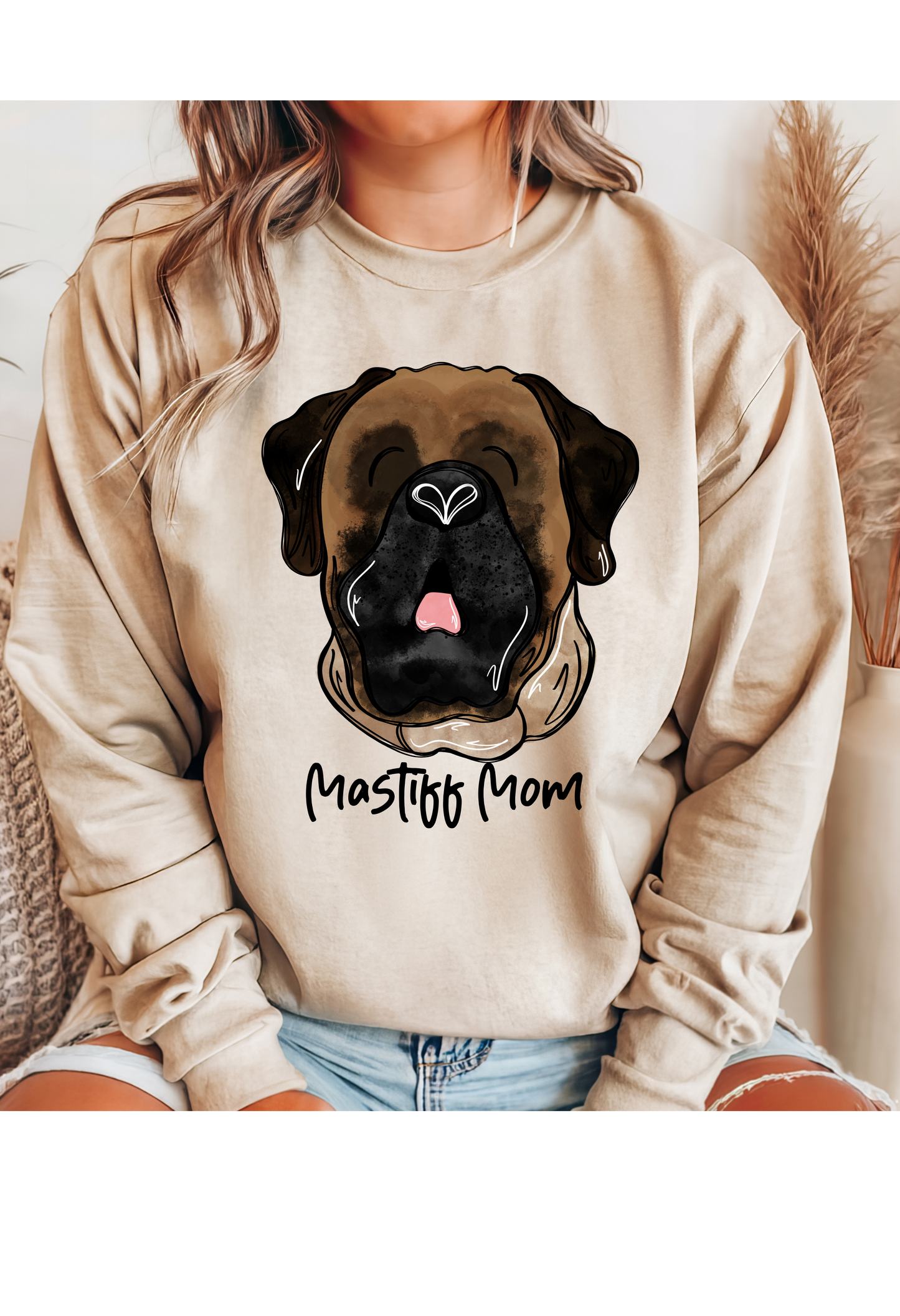 Mastiff Mom Hand Drawn T Shirt/Sweatshirt