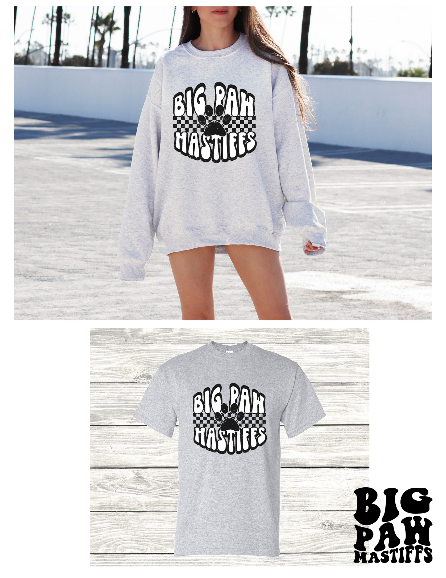 Big Paw Mastiffs Retro T Shirt/ Sweatshirt