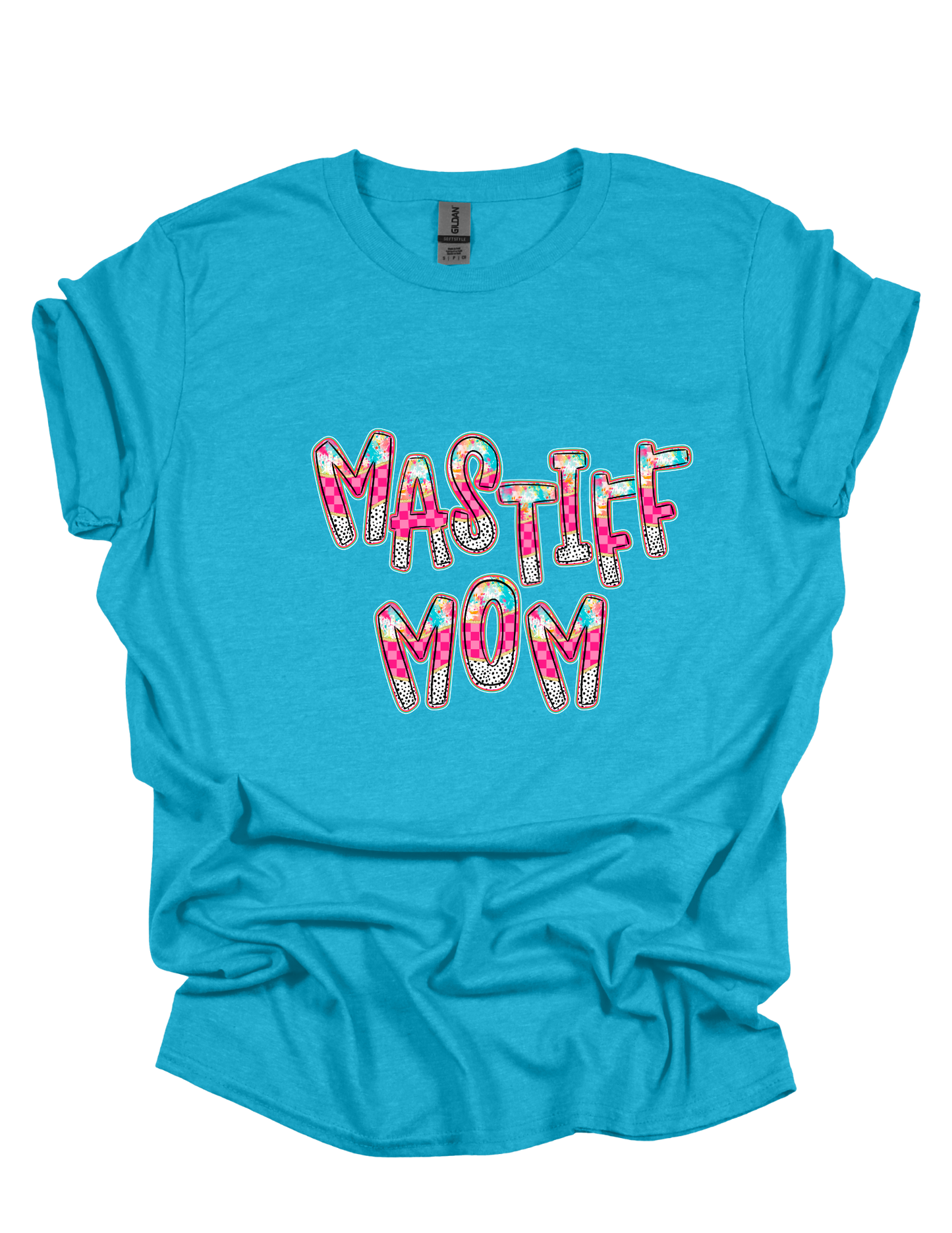 Mastiff Mama Chaos Font T Shirt
