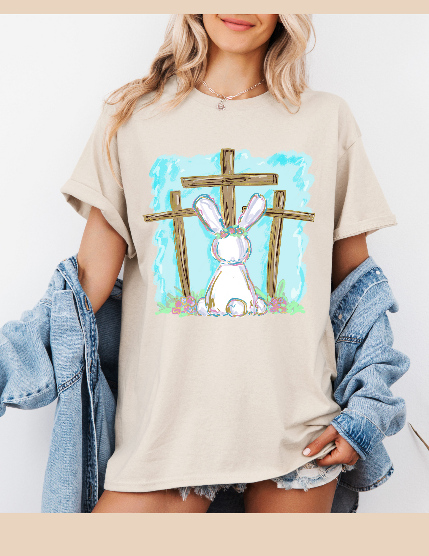 Bunny & Crosses T Shirt