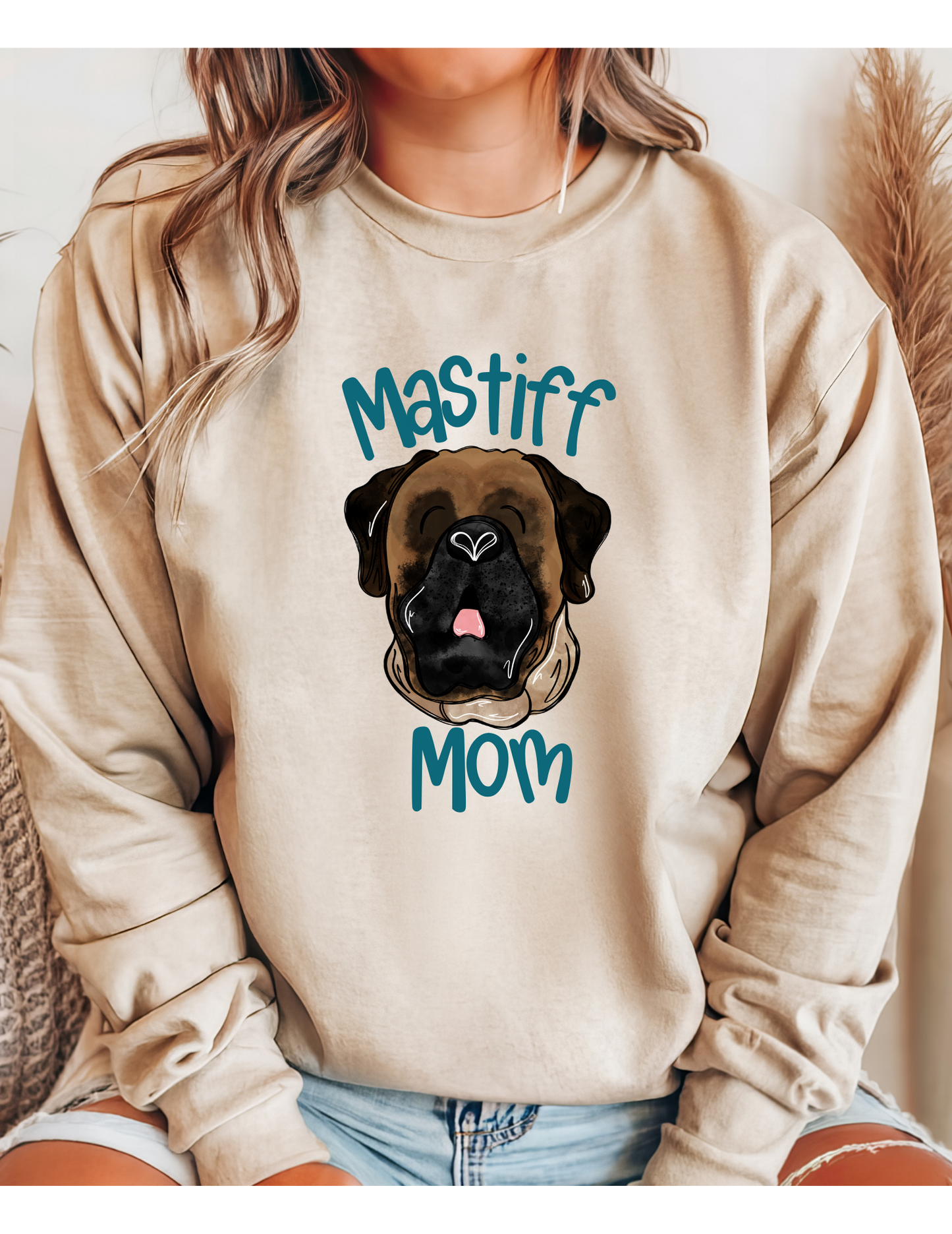 Mastiff Mom Hand Drawn #2 T Shirt/Sweatshirt