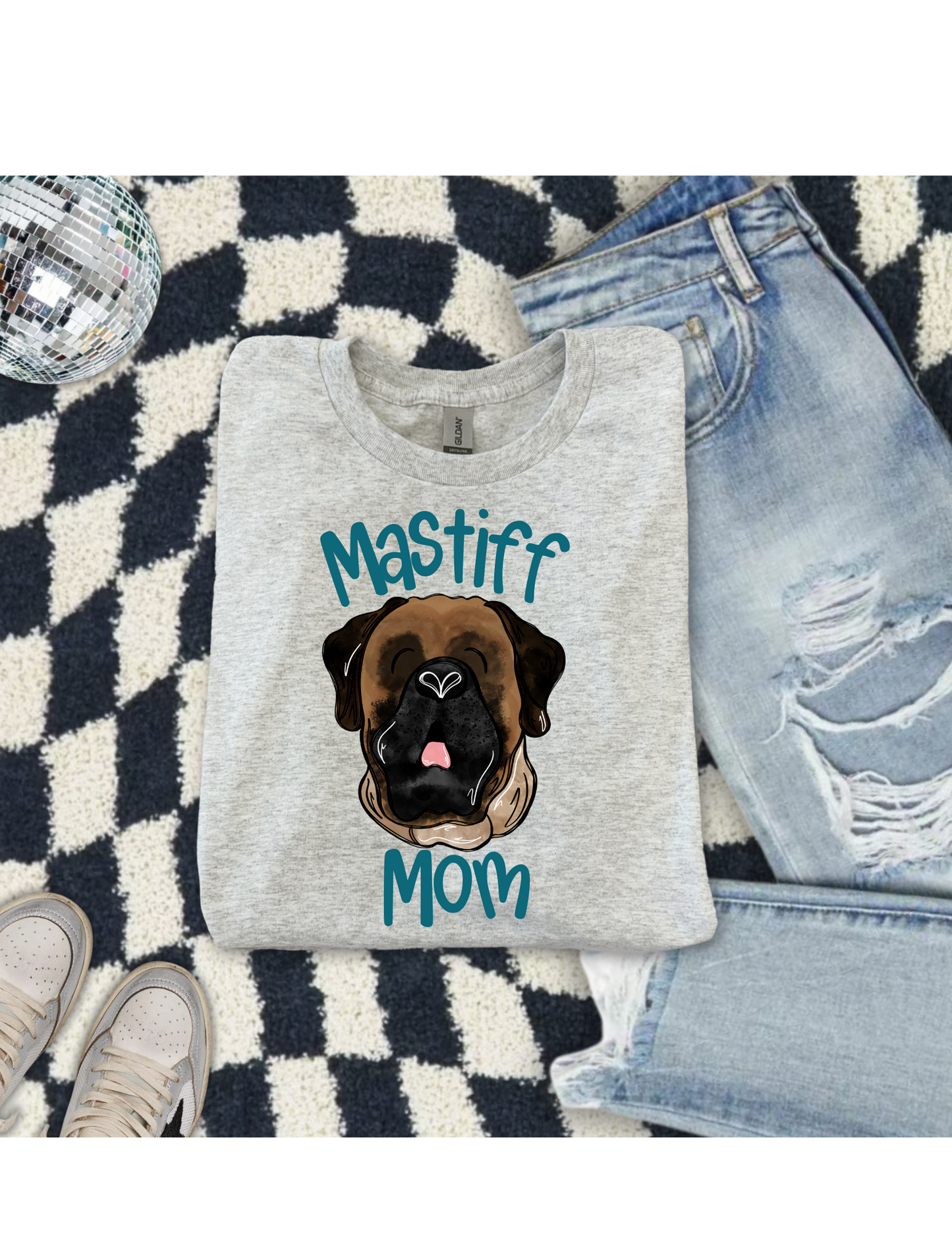 Mastiff Mom Hand Drawn #2 T Shirt/Sweatshirt