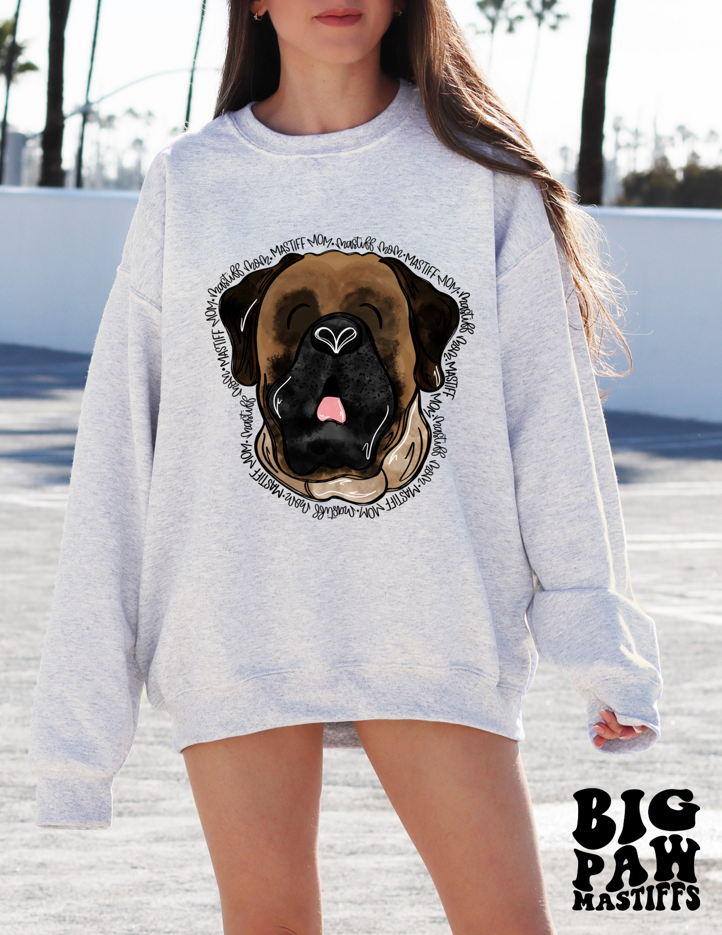 Mastiff Mom Wraparound T Shirt/Sweatshirt