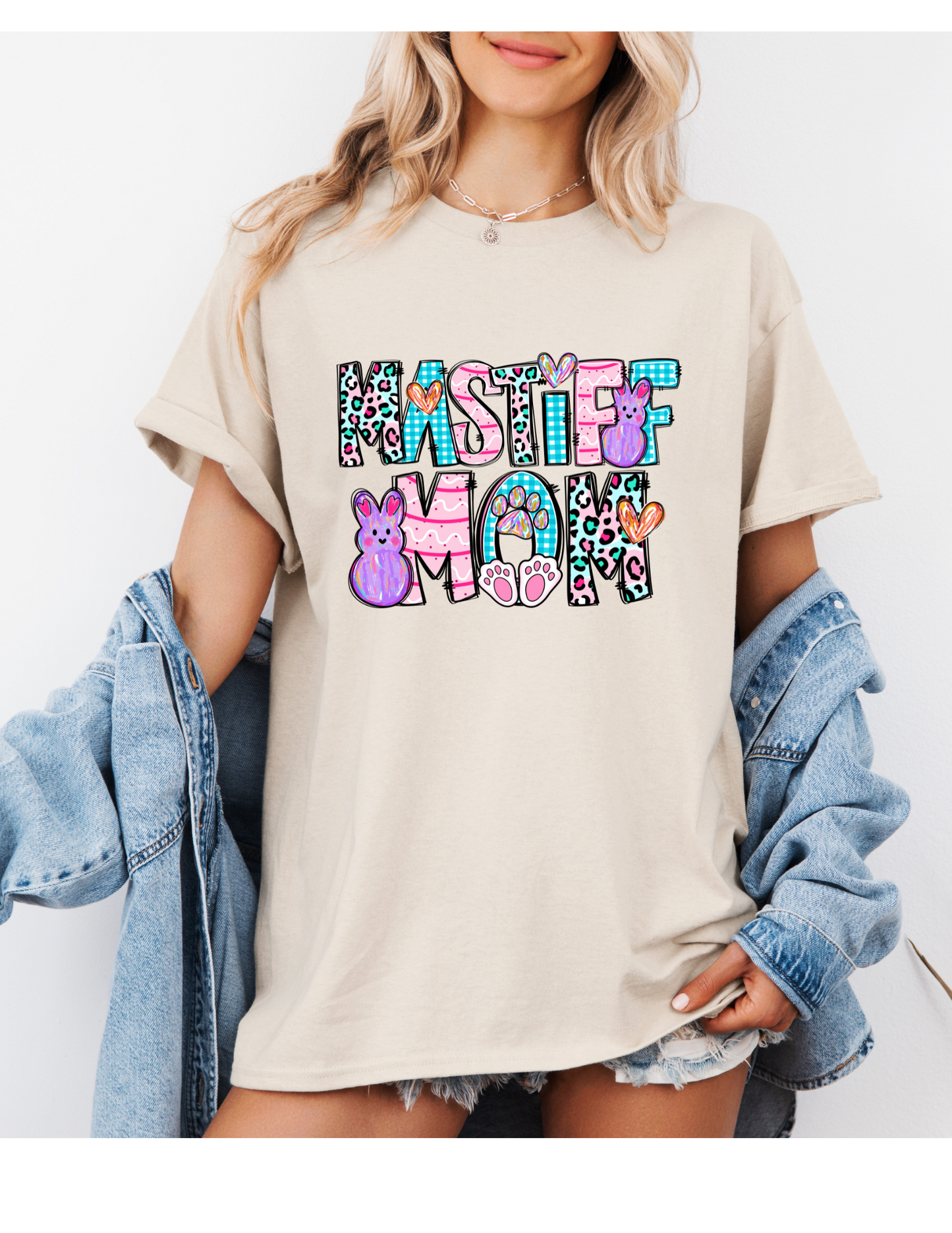 Mastiff Mom Easter Doodle T Shirt