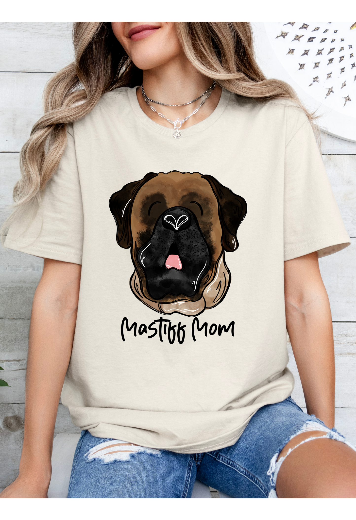 Mastiff Mom Hand Drawn T Shirt/Sweatshirt