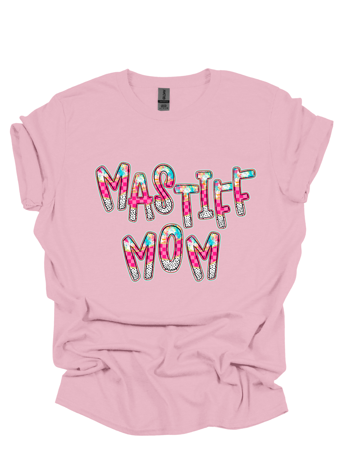 Mastiff Mama Chaos Font T Shirt