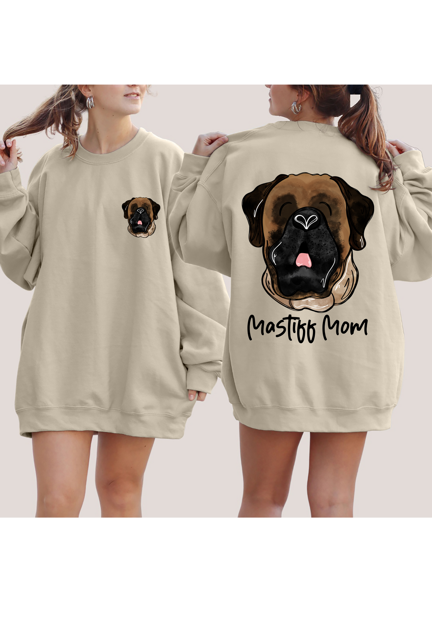 Mastiff Mom Hand Drawn T Shirt/Sweatshirt