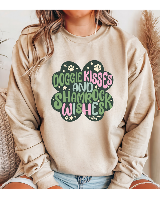 Doggie Kisses Shamrock T Shirt/ Sweatshirt