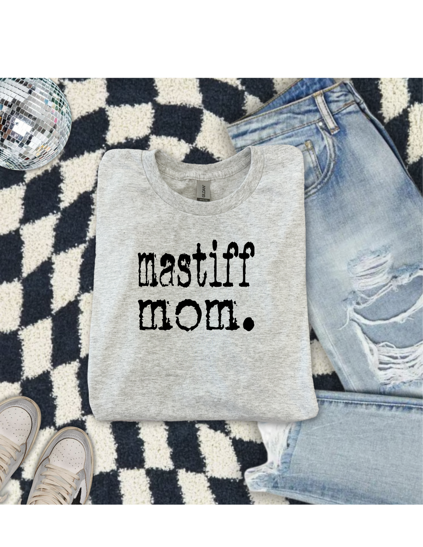 Mastiff Mom Typography T Shirt/Sweatshirt