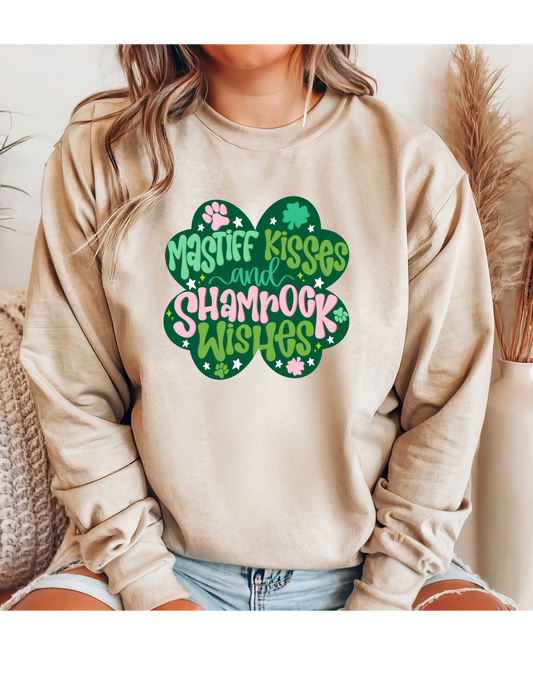 Mastiff Kisses Shamrock T Shirt/ Sweatshirt