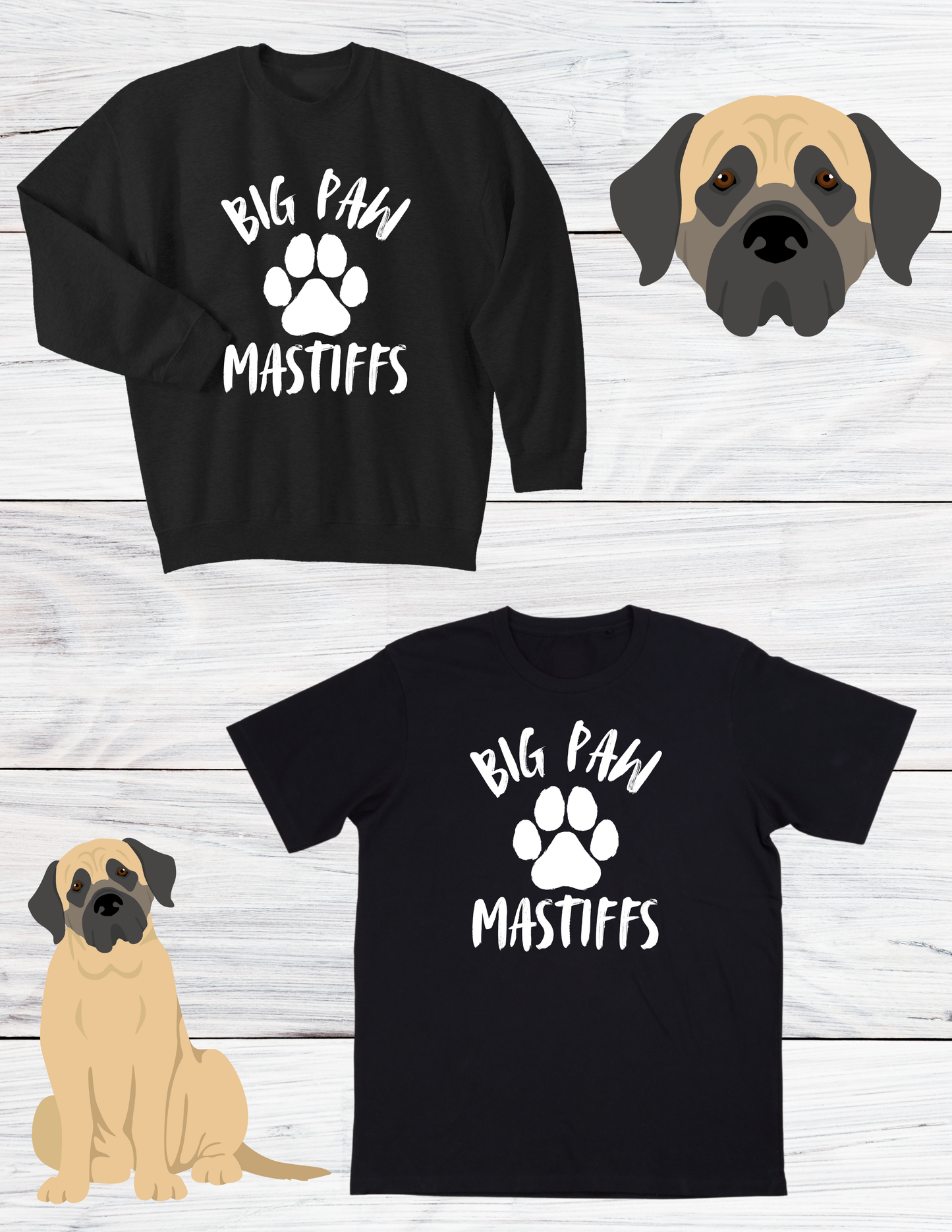 Big Paw Mastiffs T Shirt/ Sweatshirt