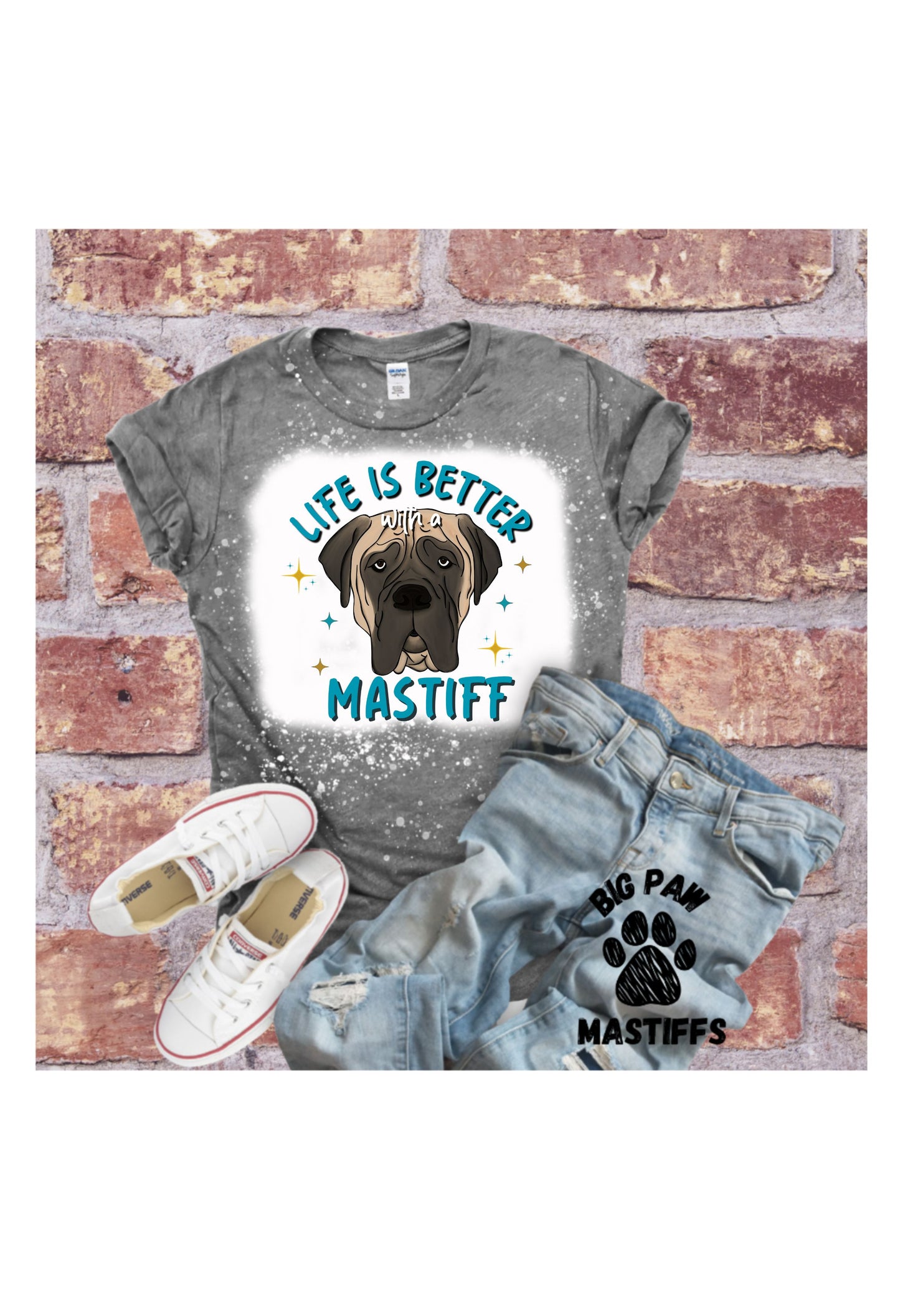 Life is Better with a Mastiff T-Shirt (5 Options)