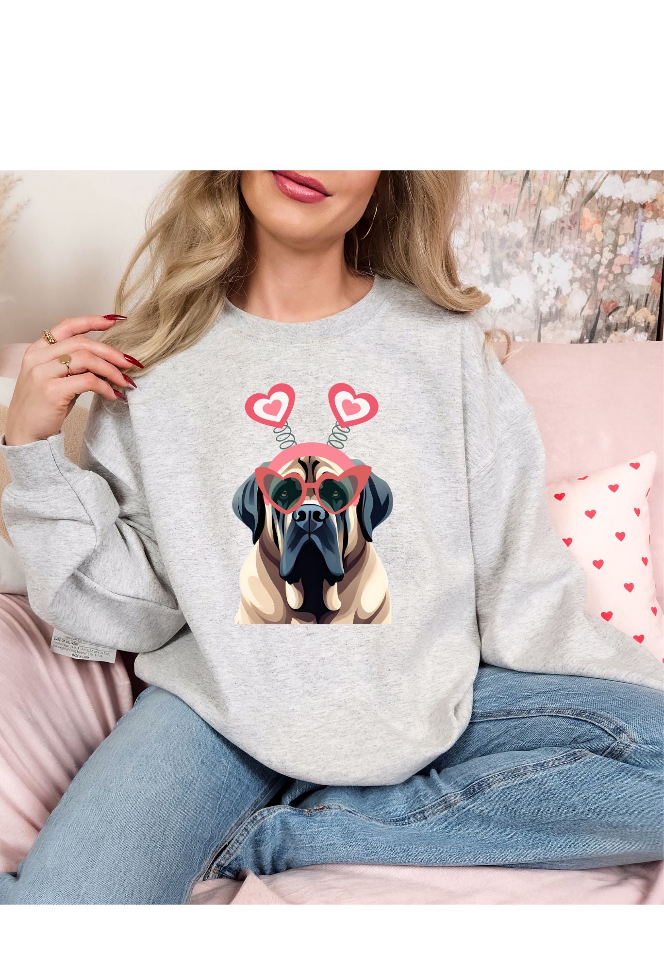 Mastiff w/ Headband Sweatshirt/T Shirt