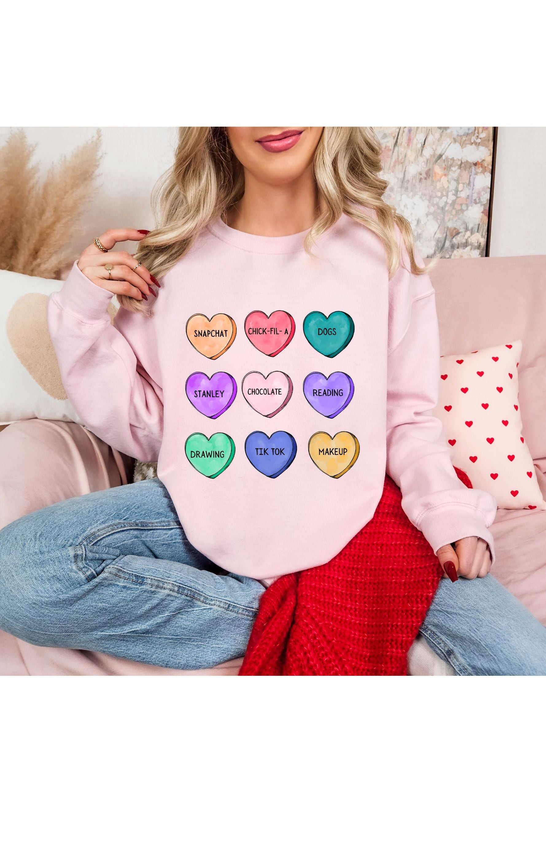 Conversation Hearts Custom Sweatshirt/T Shirt