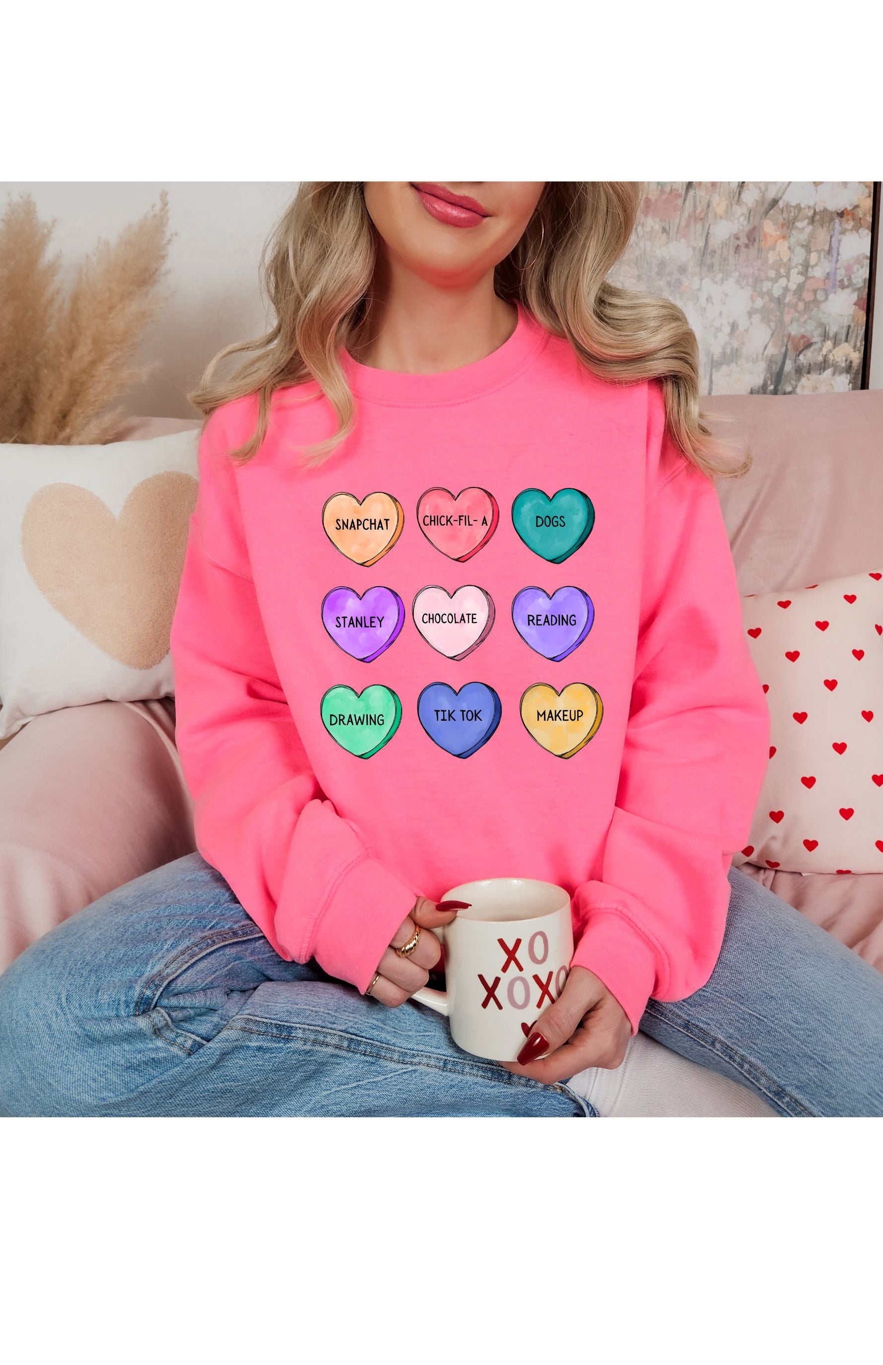 Conversation Hearts Custom Sweatshirt/T Shirt