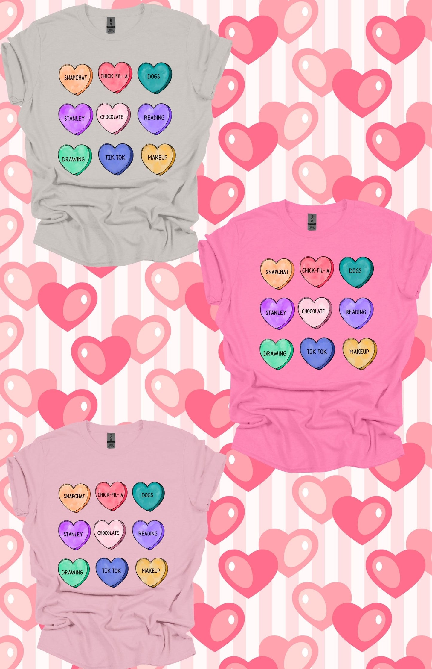 Conversation Hearts Custom Sweatshirt/T Shirt