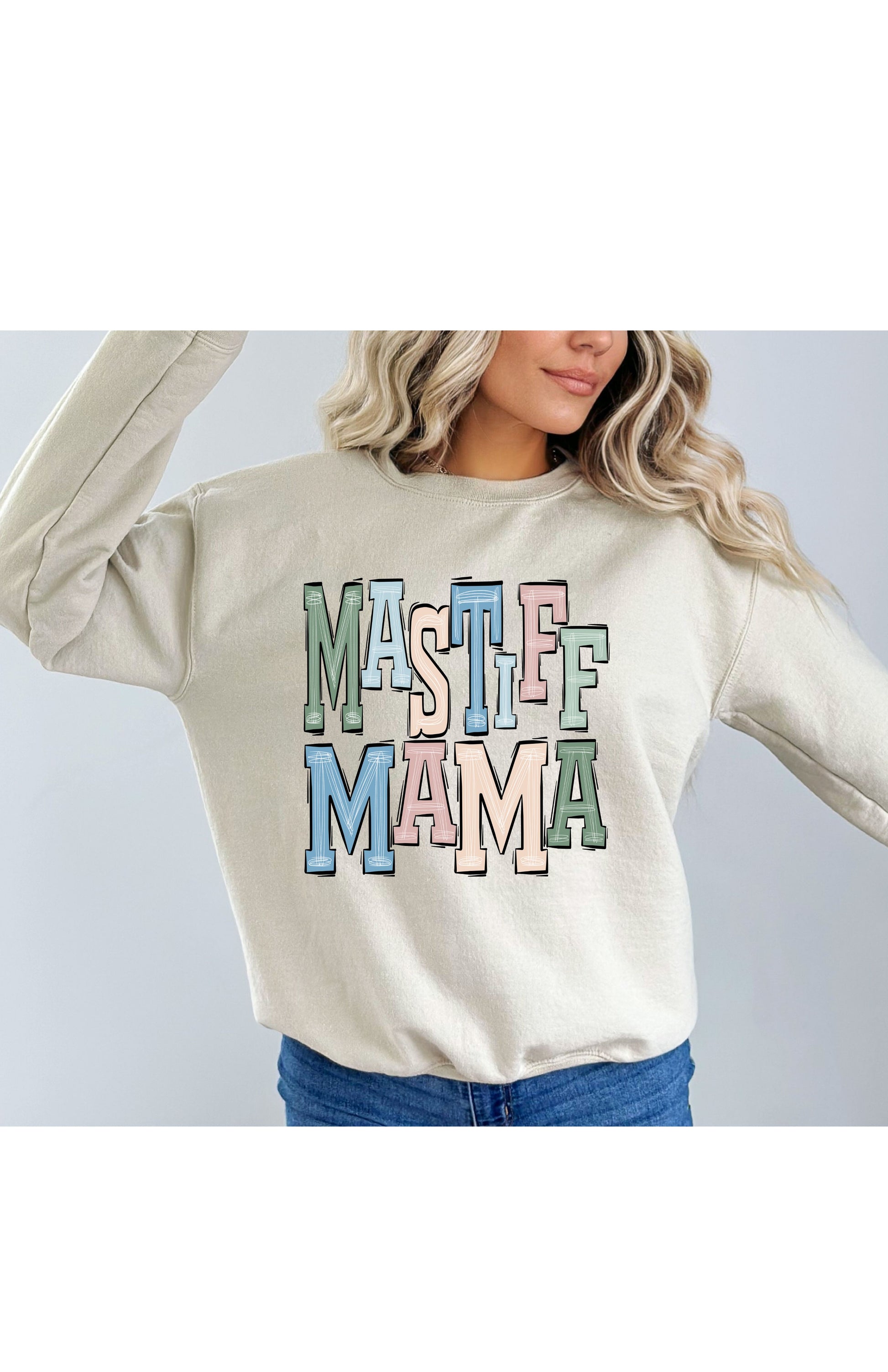 Mastiff Mama Pastel Sweatshirt/T Shirt