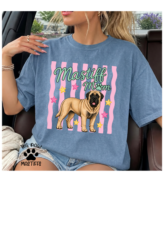 Mastiff Mom Stripes Comfort Colors