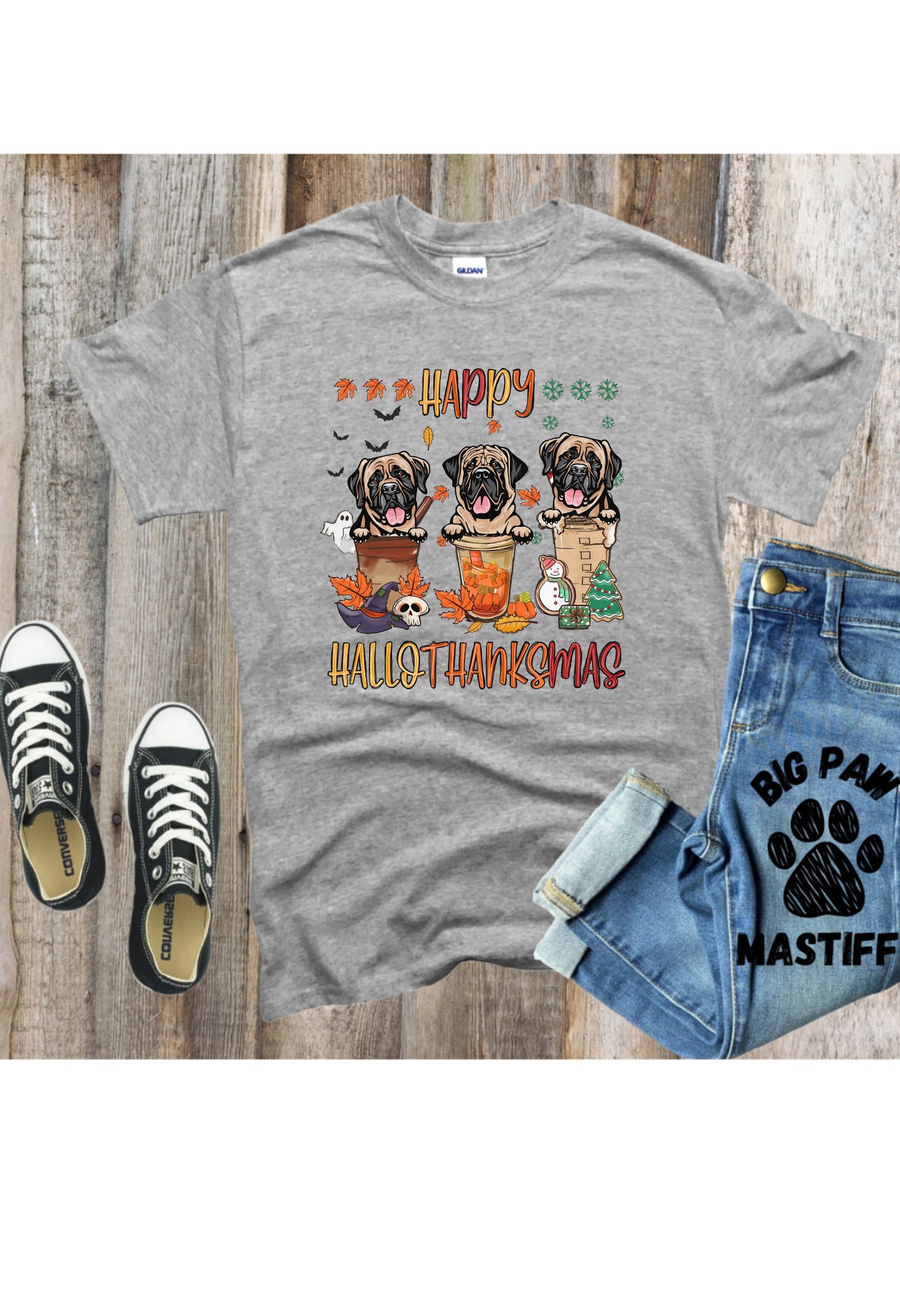 Hallothanksmas Mastiff T Shirt/Sweatshirt