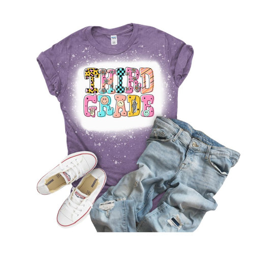 Third Grade Doodle T Shirt (Youth) Msg for Adult