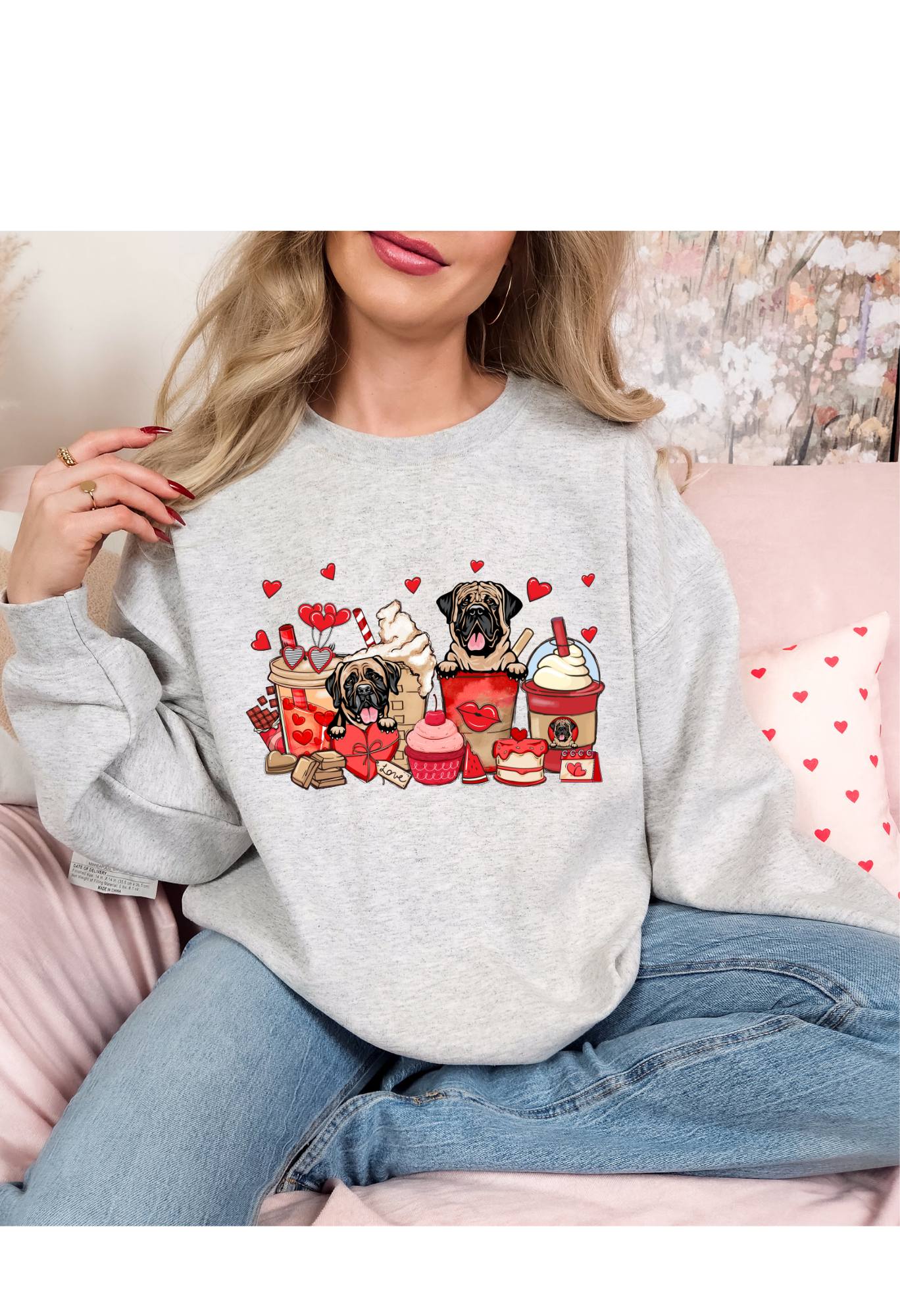 Mastiff Valentine Coffee Sweatshirt/T Shirt