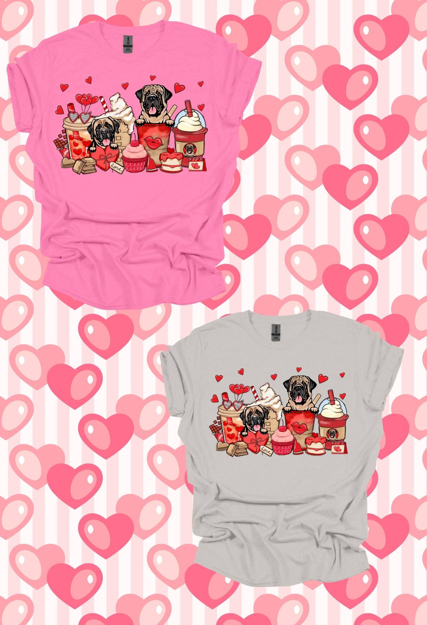 Mastiff Valentine Coffee Sweatshirt/T Shirt