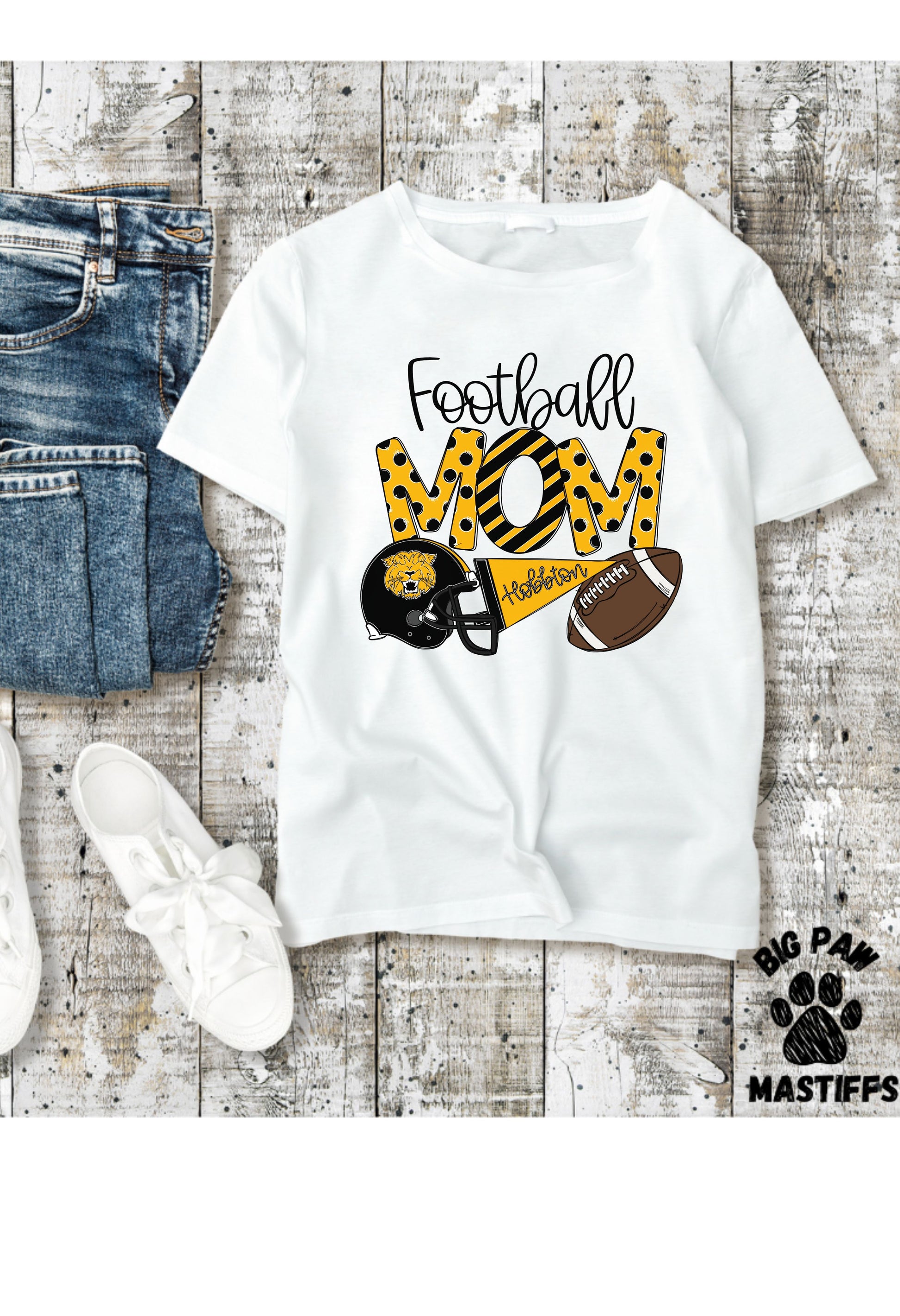 Football Mom Hobbton T Shirt