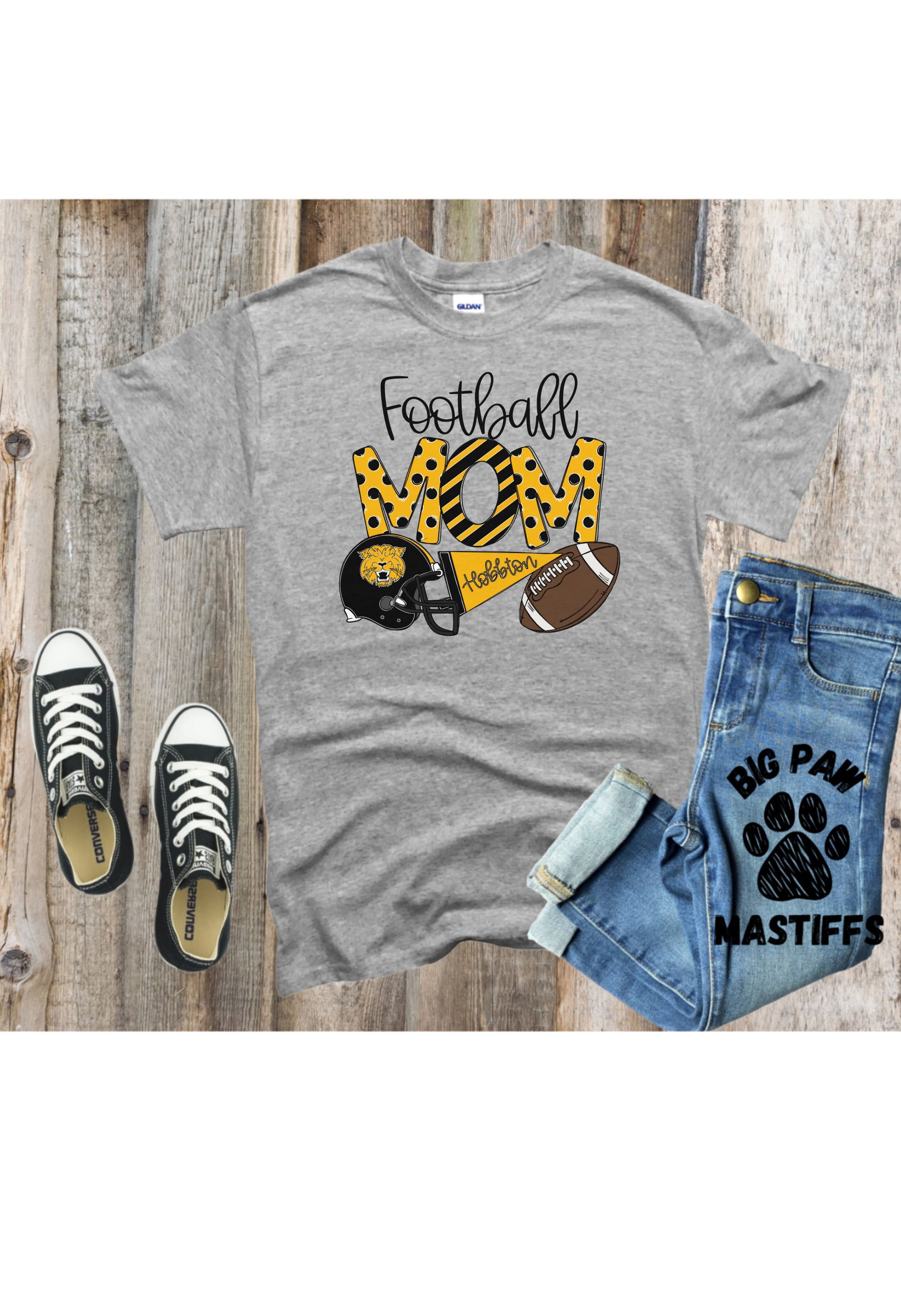 Football Mom Hobbton T Shirt