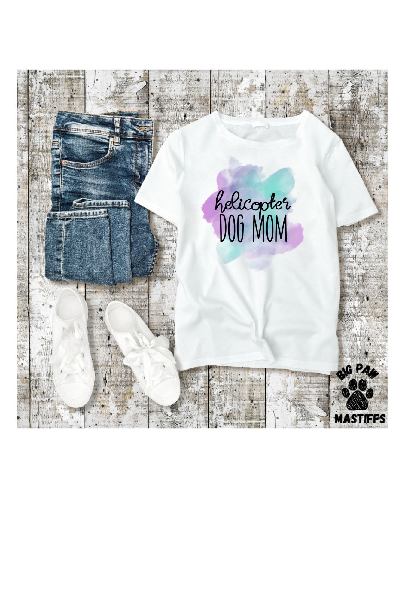 Helicopter Dog Mom T-Shirt (3 Options)