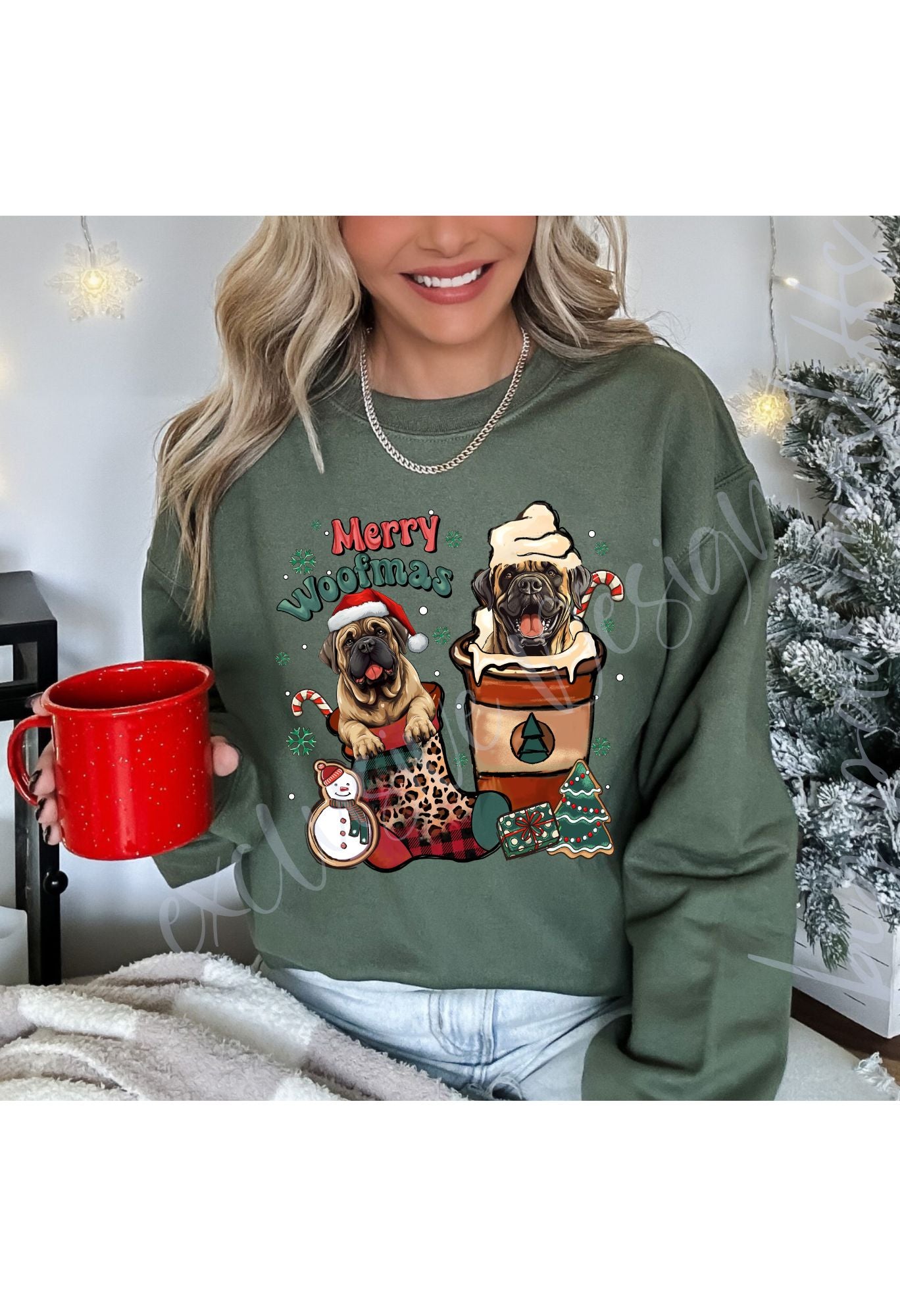 Merry Woofmas Mastiffs T Shirt/Sweatshirt