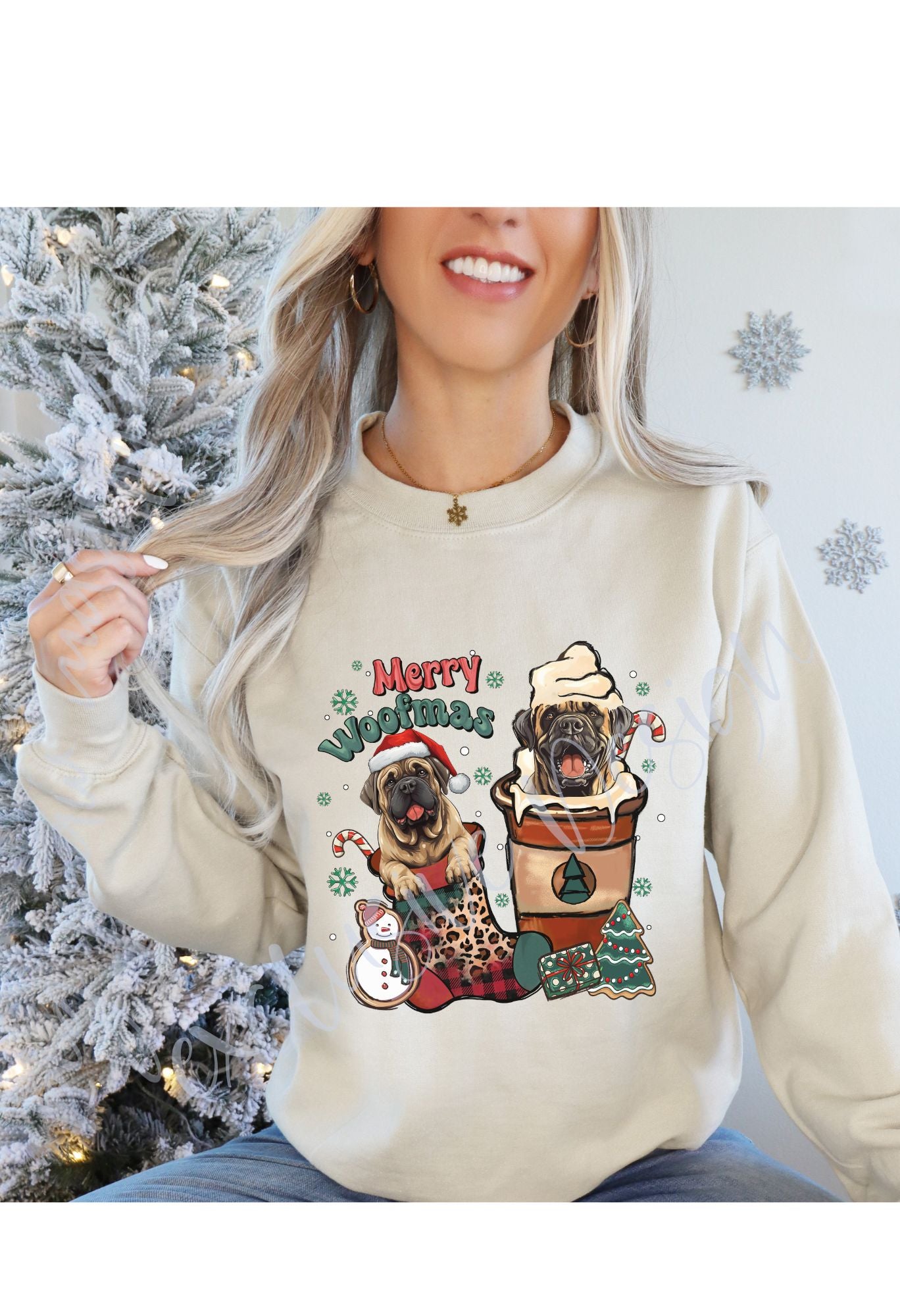 Merry Woofmas Mastiffs T Shirt/Sweatshirt