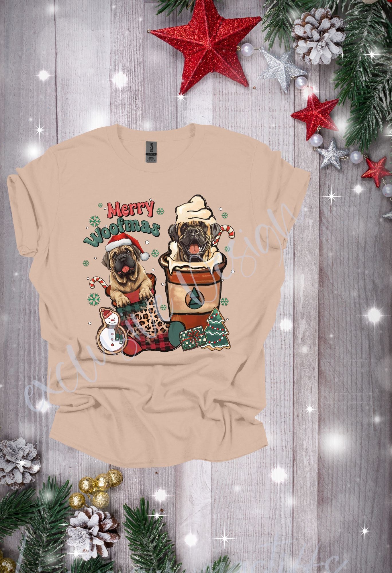 Merry Woofmas Mastiffs T Shirt/Sweatshirt