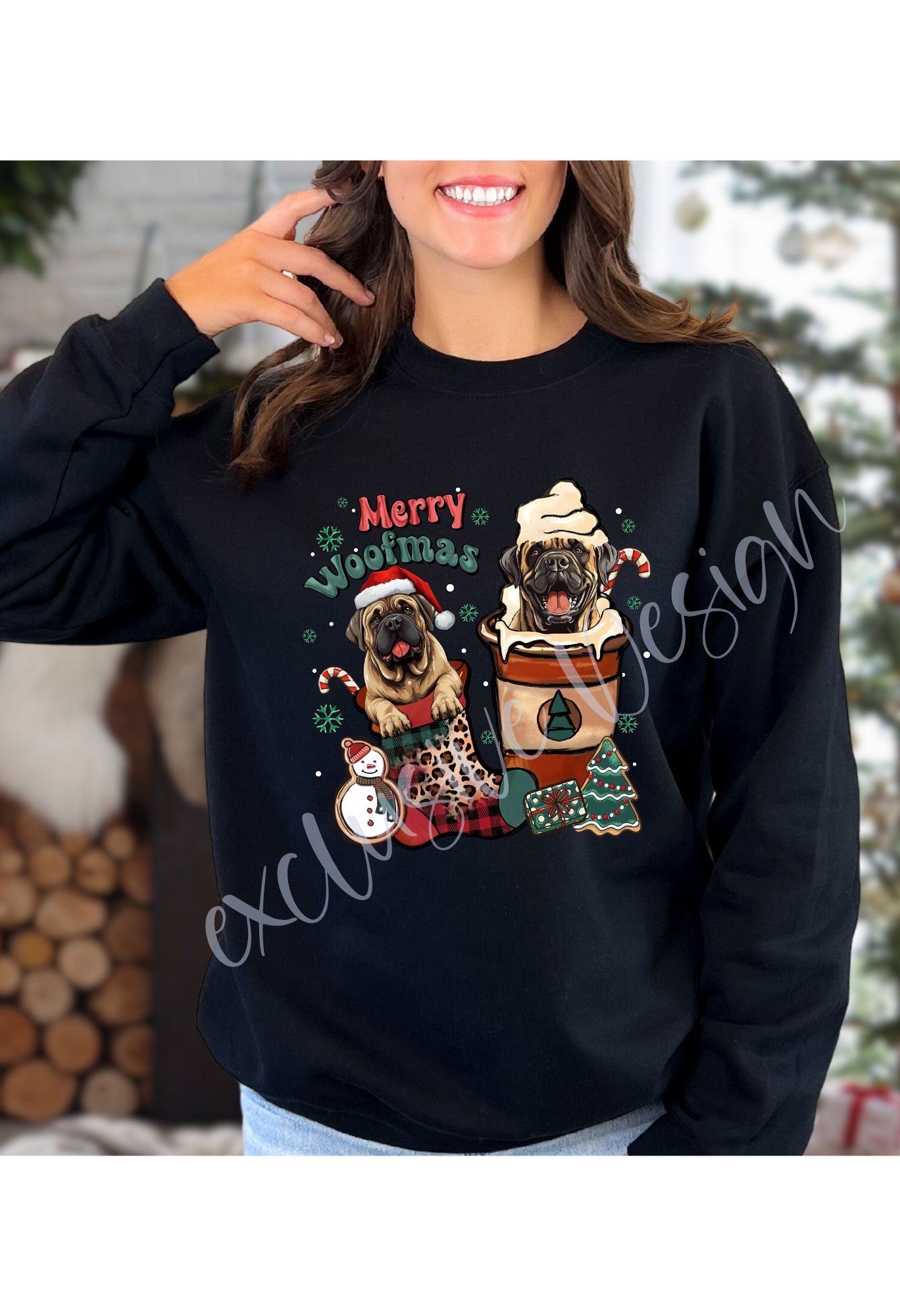 Merry Woofmas Mastiffs T Shirt/Sweatshirt