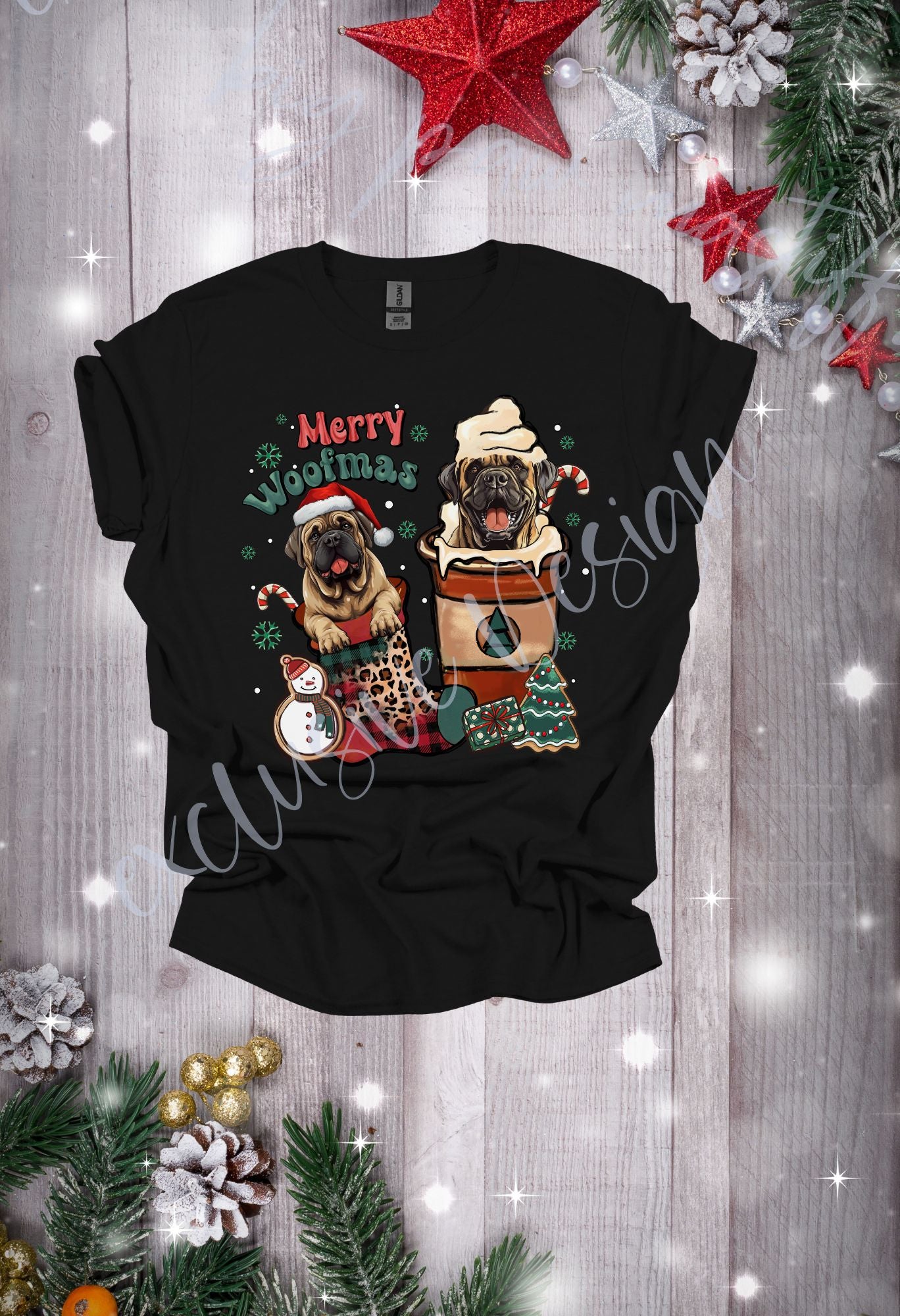 Merry Woofmas Mastiffs T Shirt/Sweatshirt