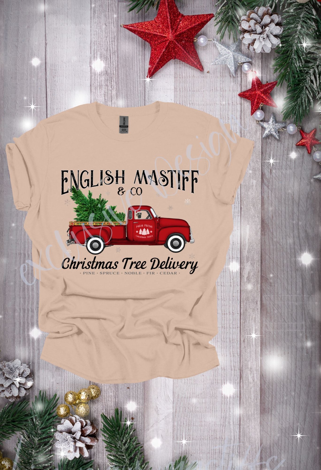 English Mastiff Tree Delivery (Options) T Shirt/Sweatshirt