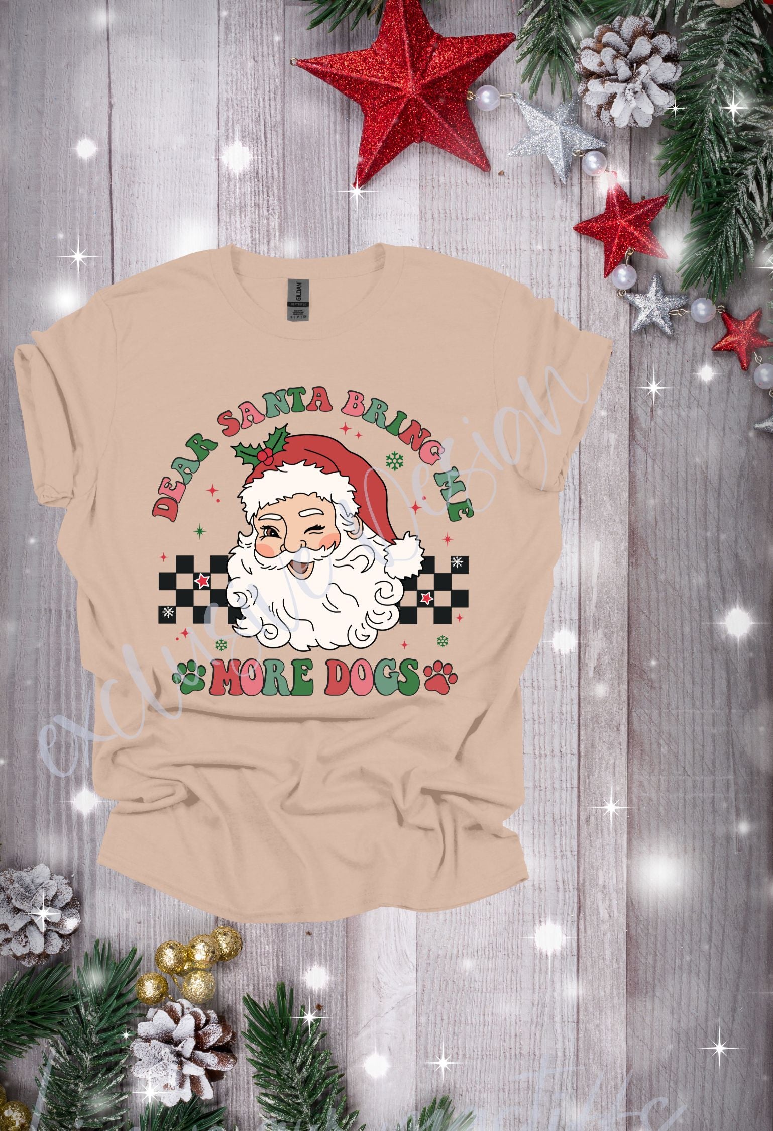 Dear Santa Bring More Dogs (retro) T Shirt/Sweatshirt