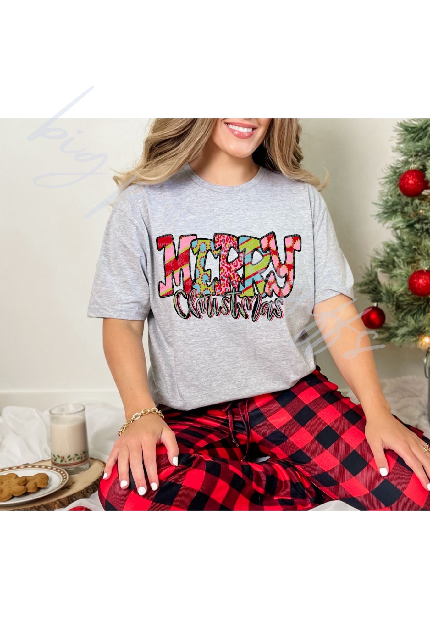 Merry Christmas Doodle Pattern T Shirt/Sweatshirt