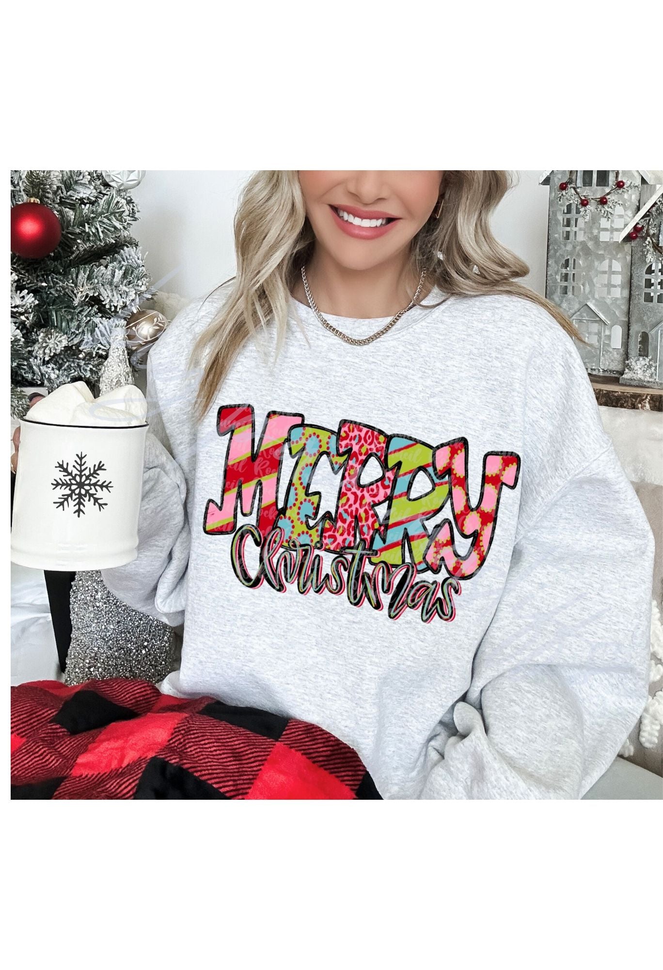 Merry Christmas Doodle Pattern T Shirt/Sweatshirt