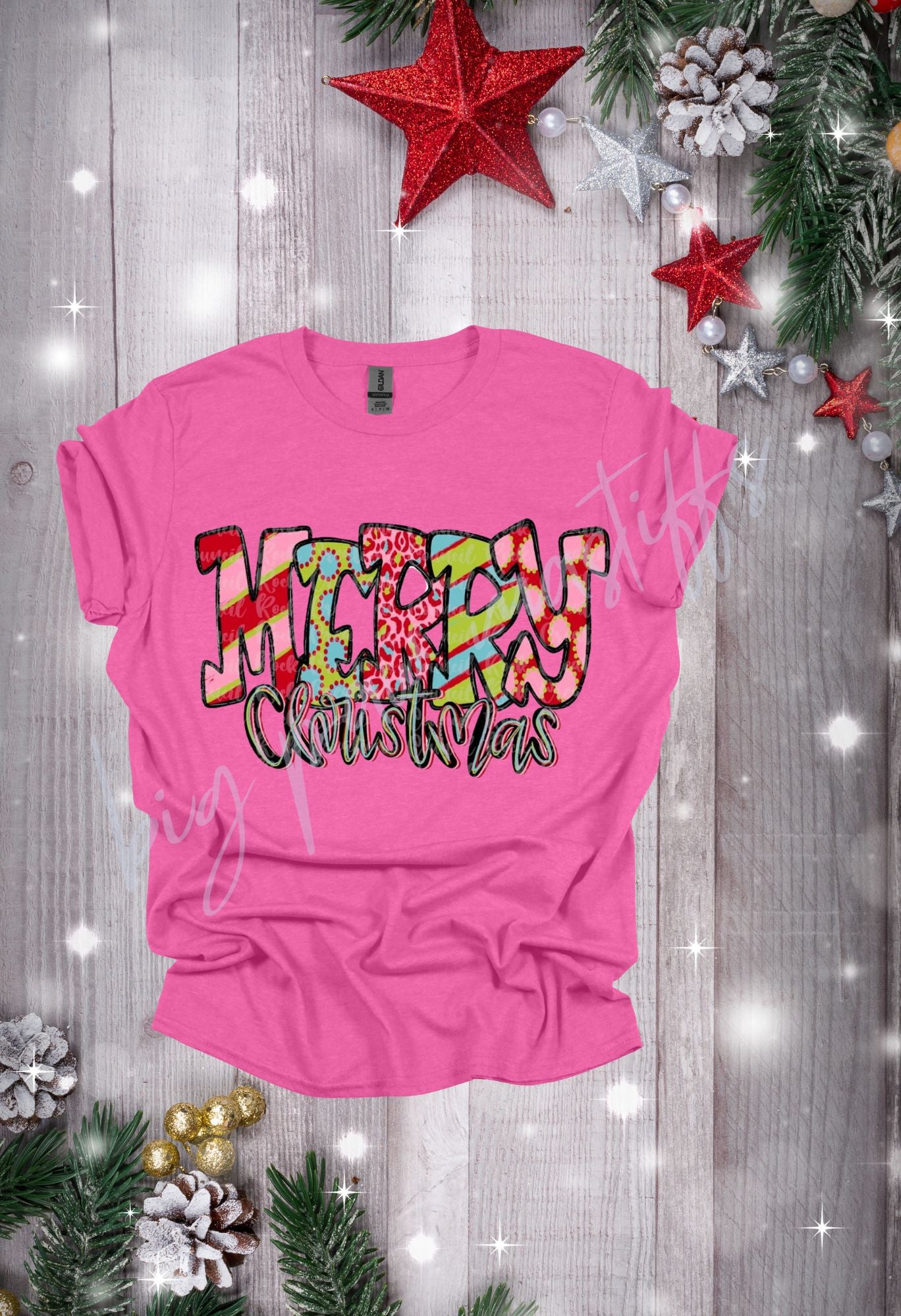 Merry Christmas Doodle Pattern T Shirt/Sweatshirt