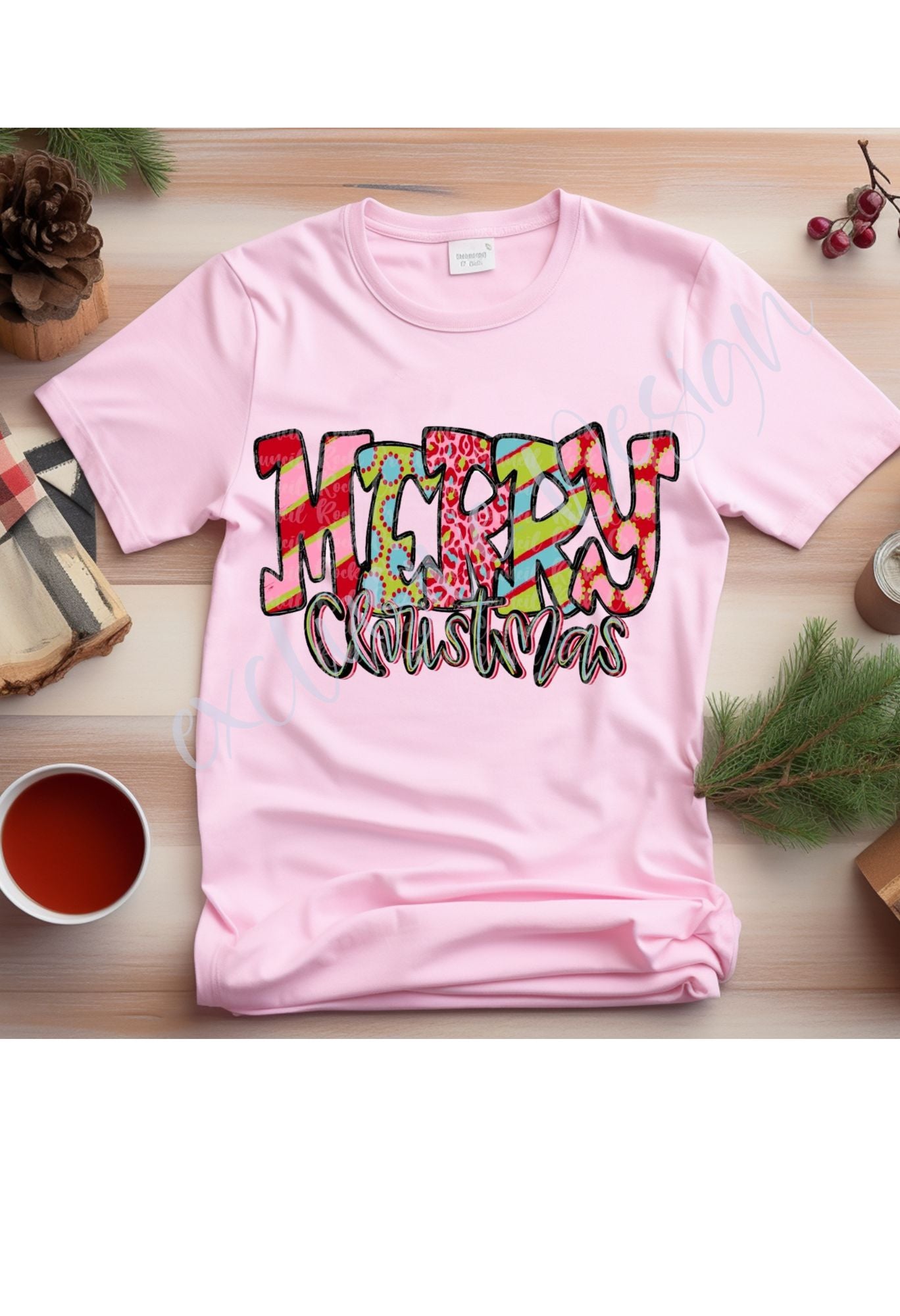 Merry Christmas Doodle Pattern T Shirt/Sweatshirt