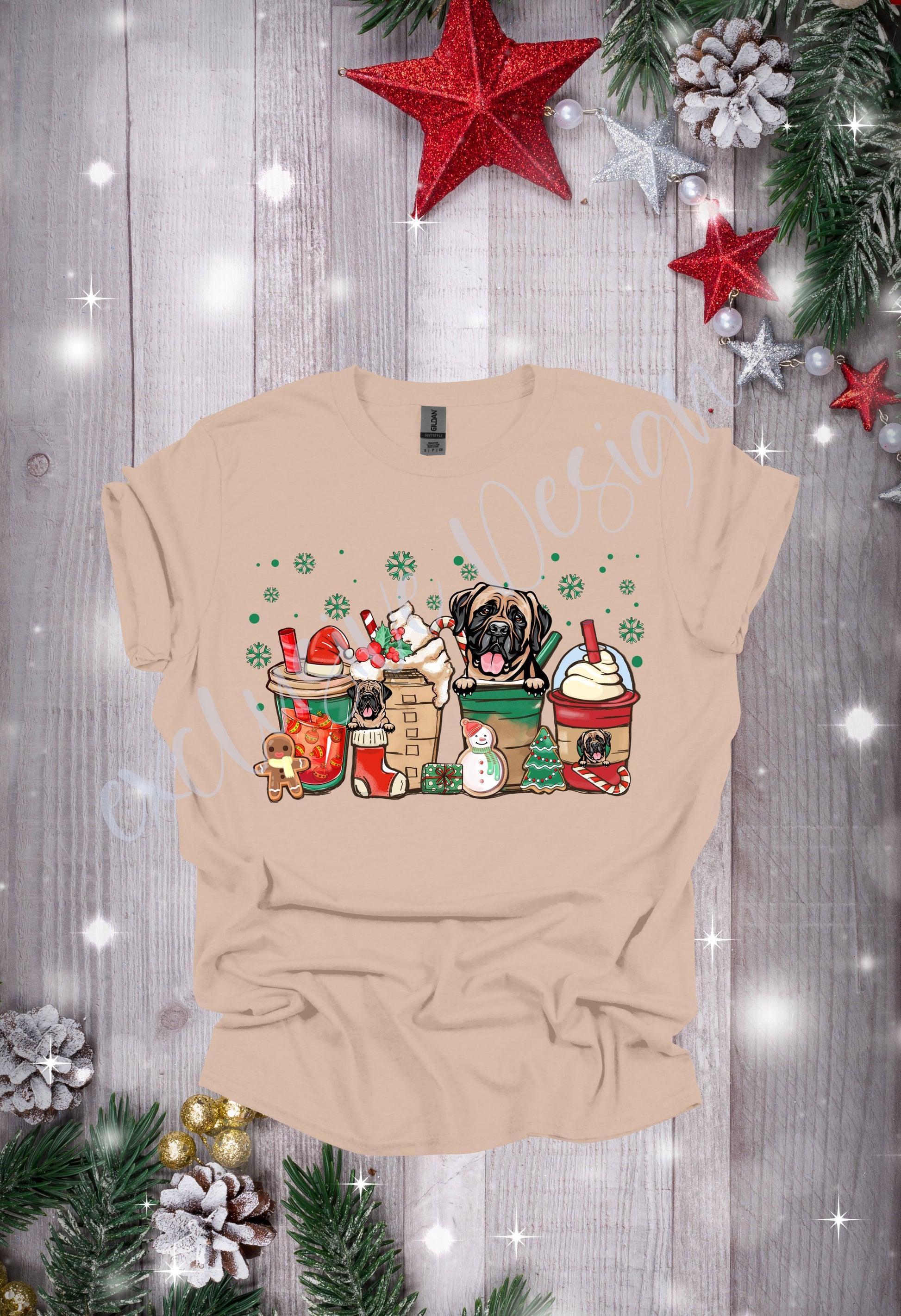 Mastiff Christmas Coffee T Shirt/Sweatshirt