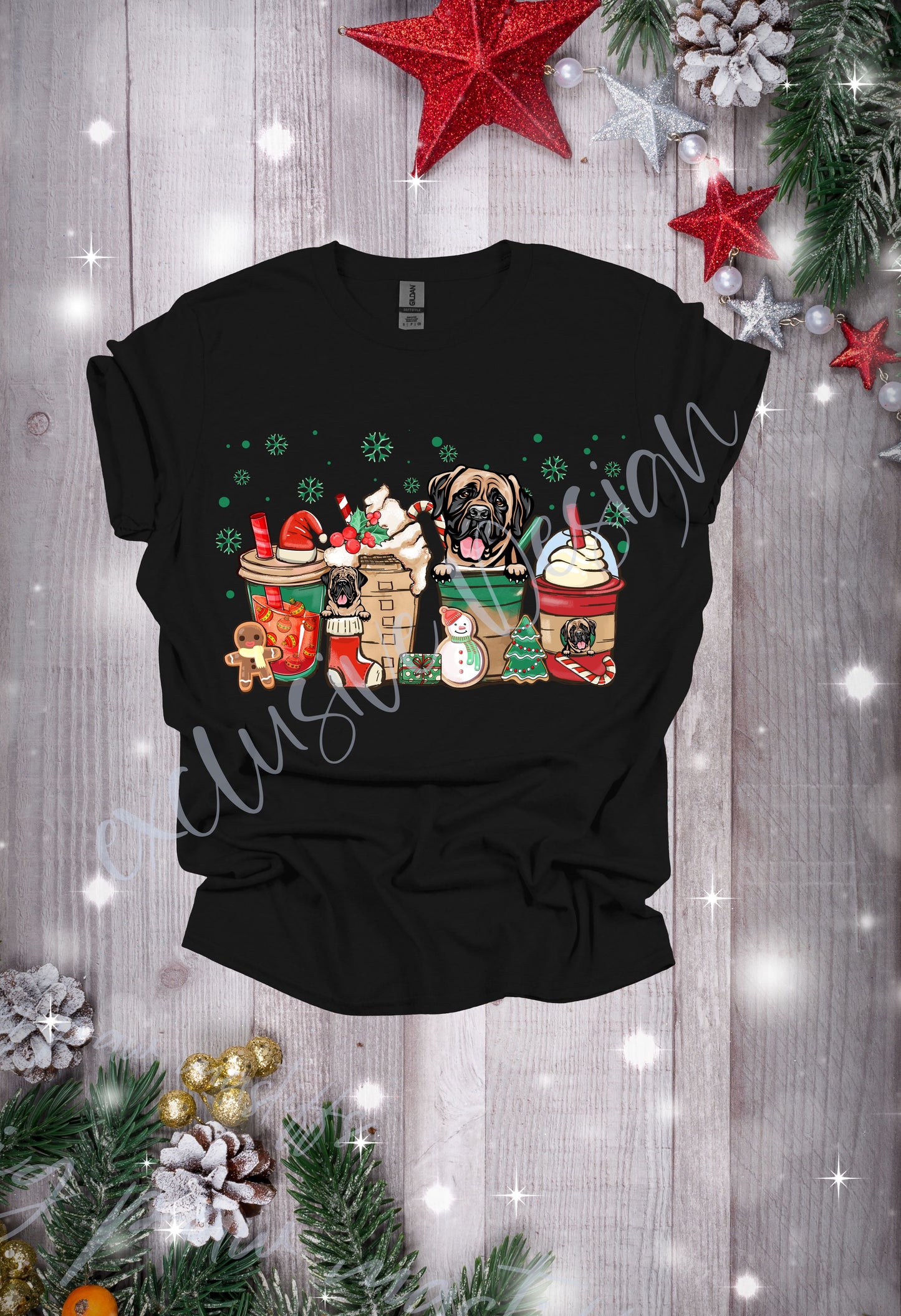 Mastiff Christmas Coffee T Shirt/Sweatshirt