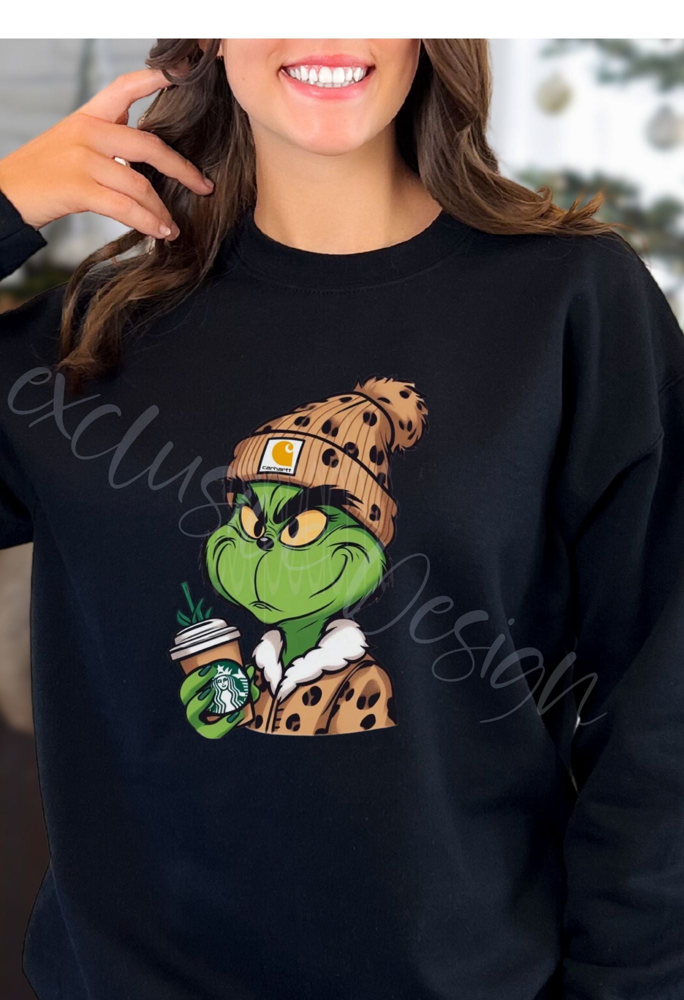 Car.... Grinch Starbucks Sweatshirt