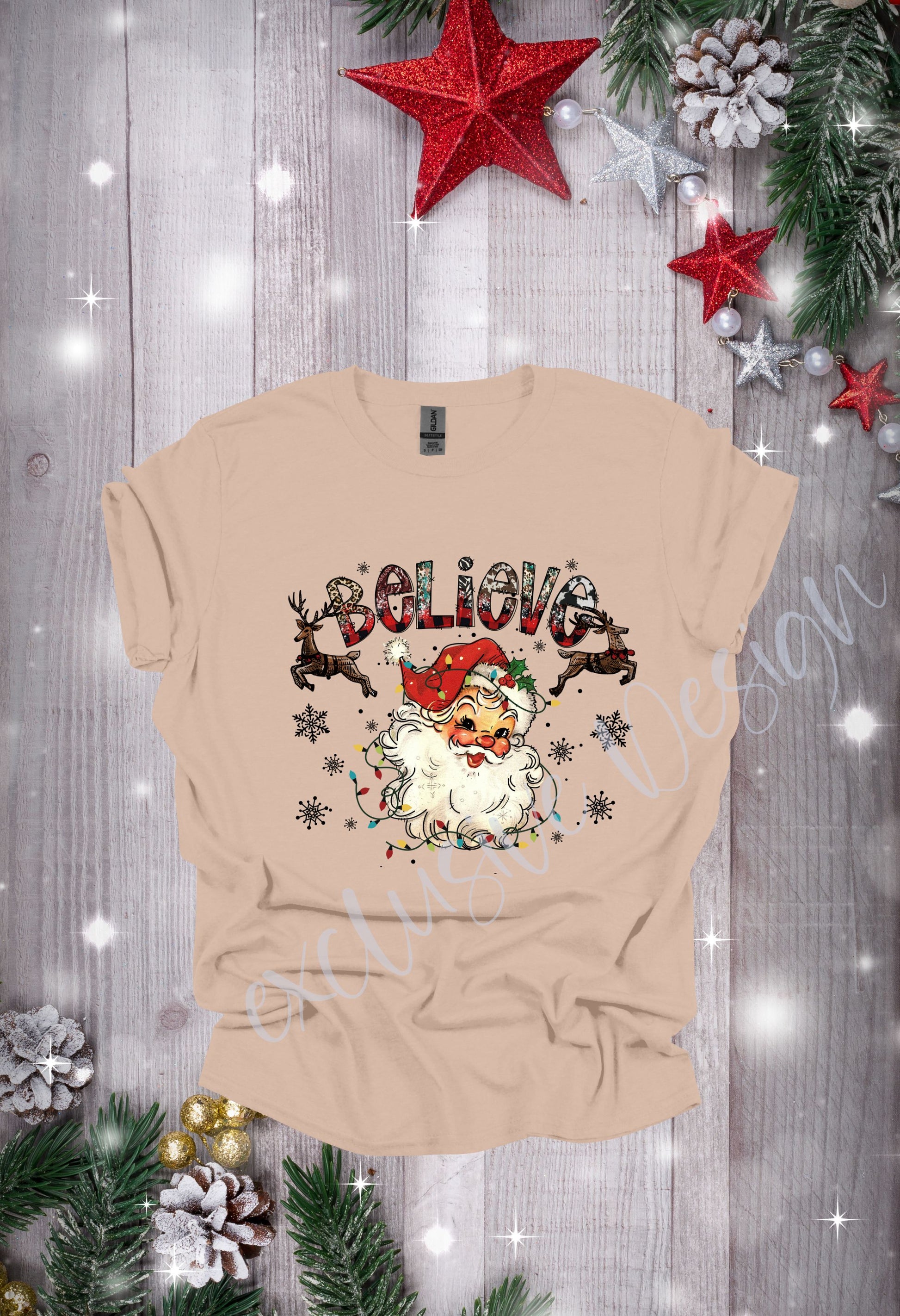 Vintage Santa Believe T Shirt/Sweatshirt