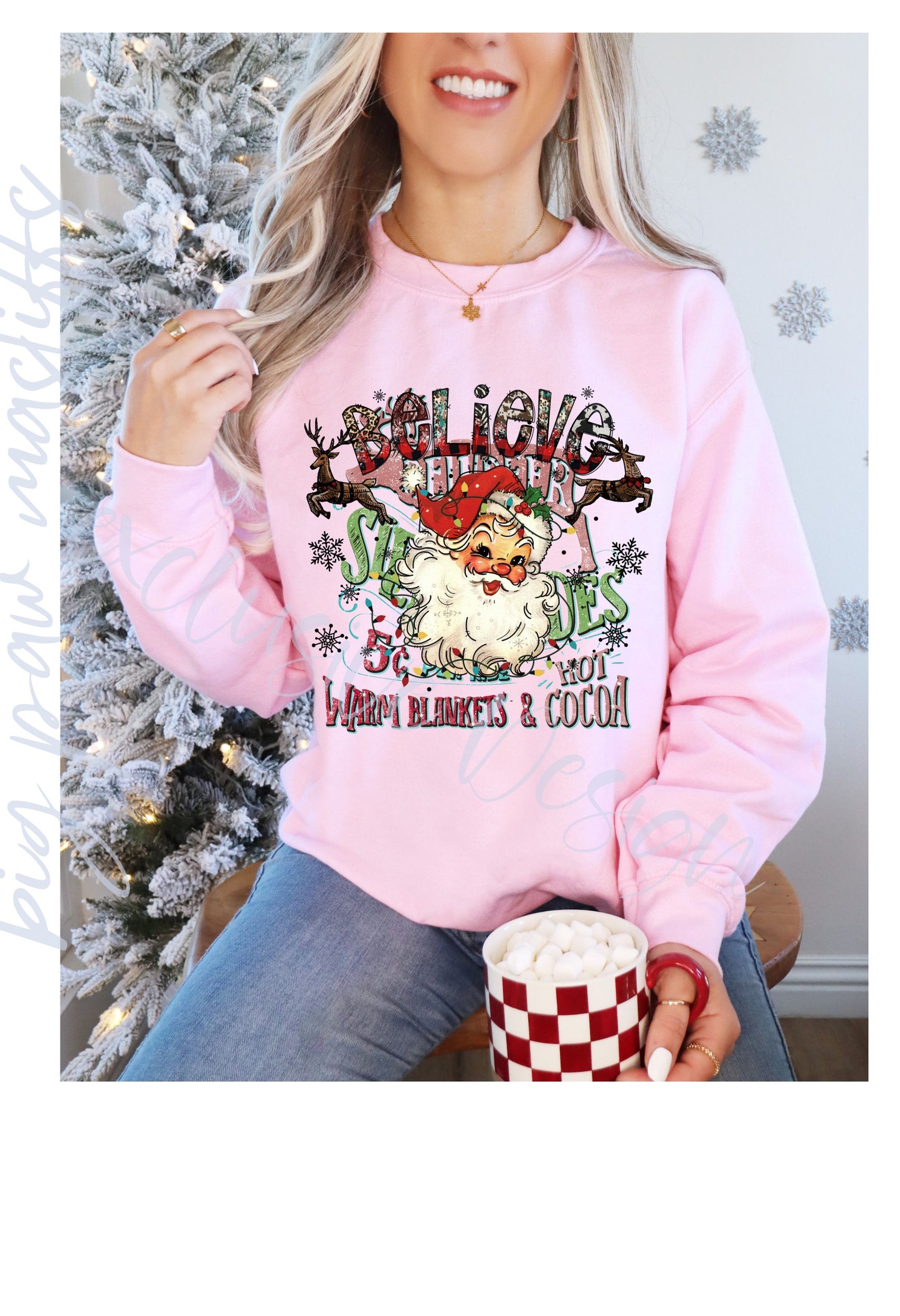 Vintage Santa Believe T Shirt/Sweatshirt