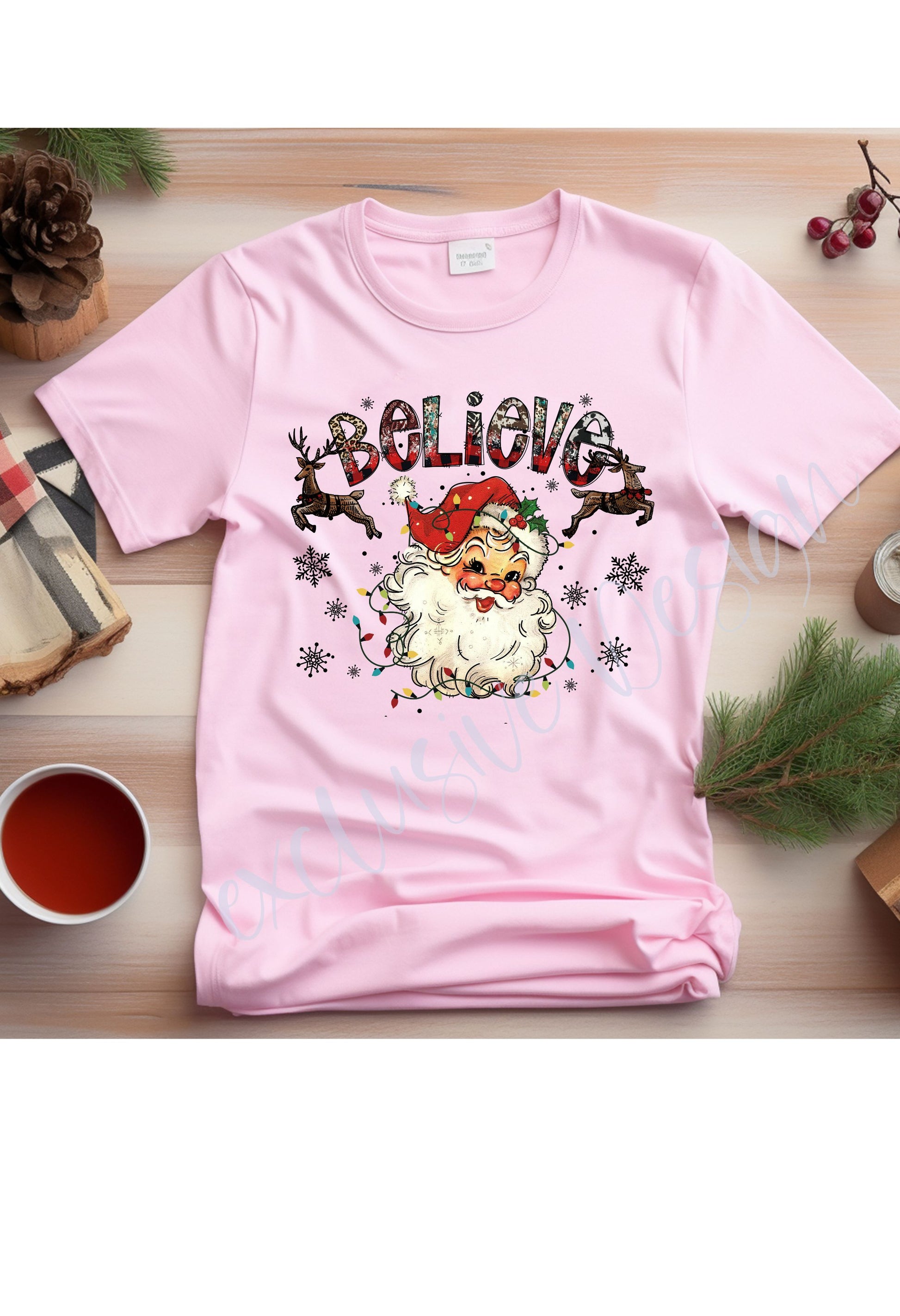 Vintage Santa Believe T Shirt/Sweatshirt