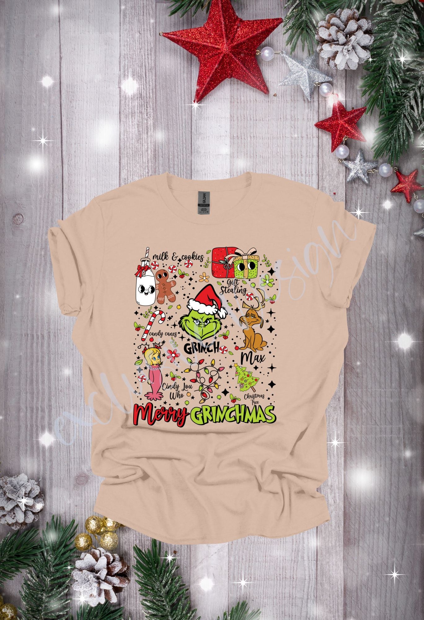 Merry Grinchmas Doodle T Shirt/Sweatshirt